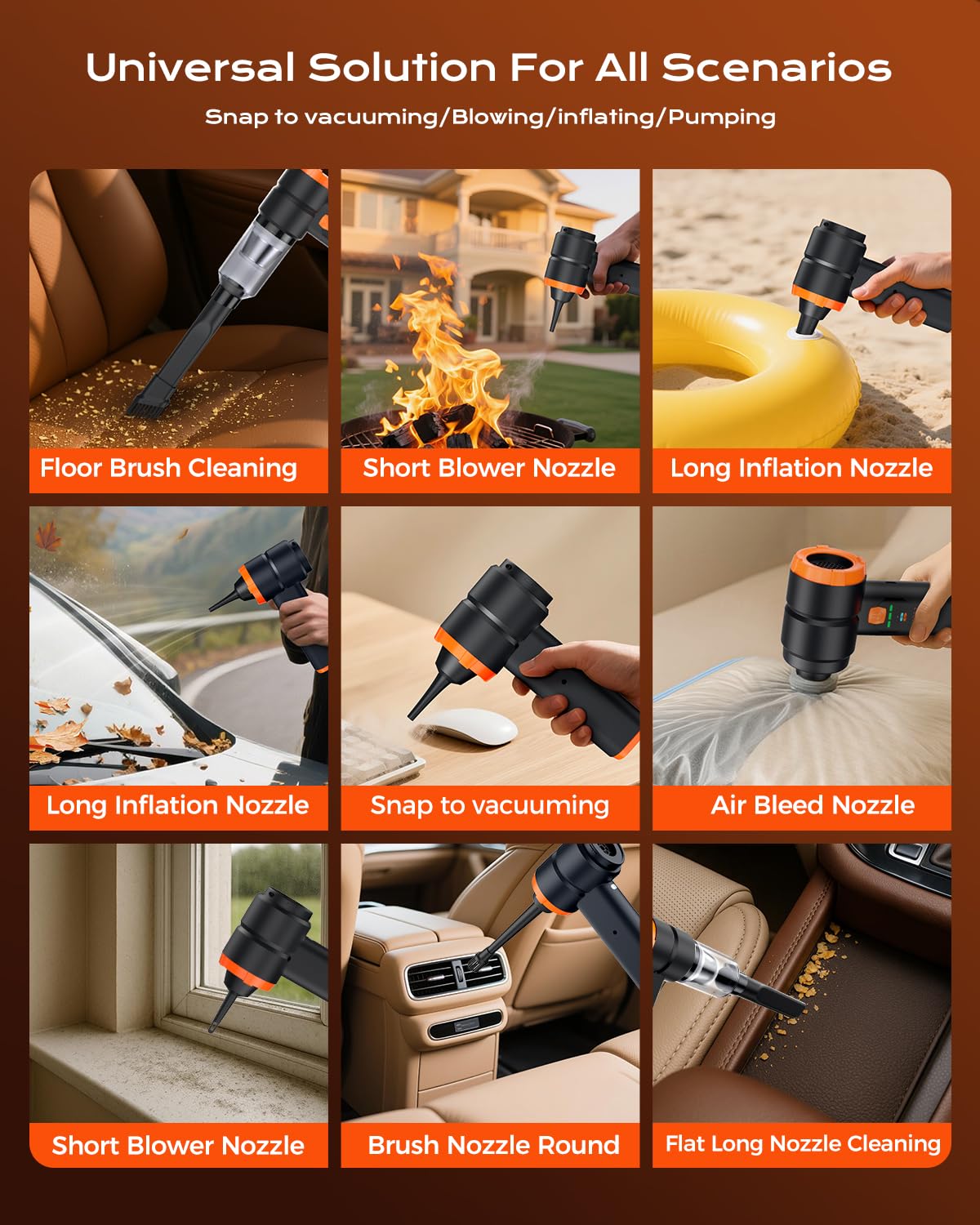 Portable Cordless Car Vacuum Handheld With 30000Pa Suction