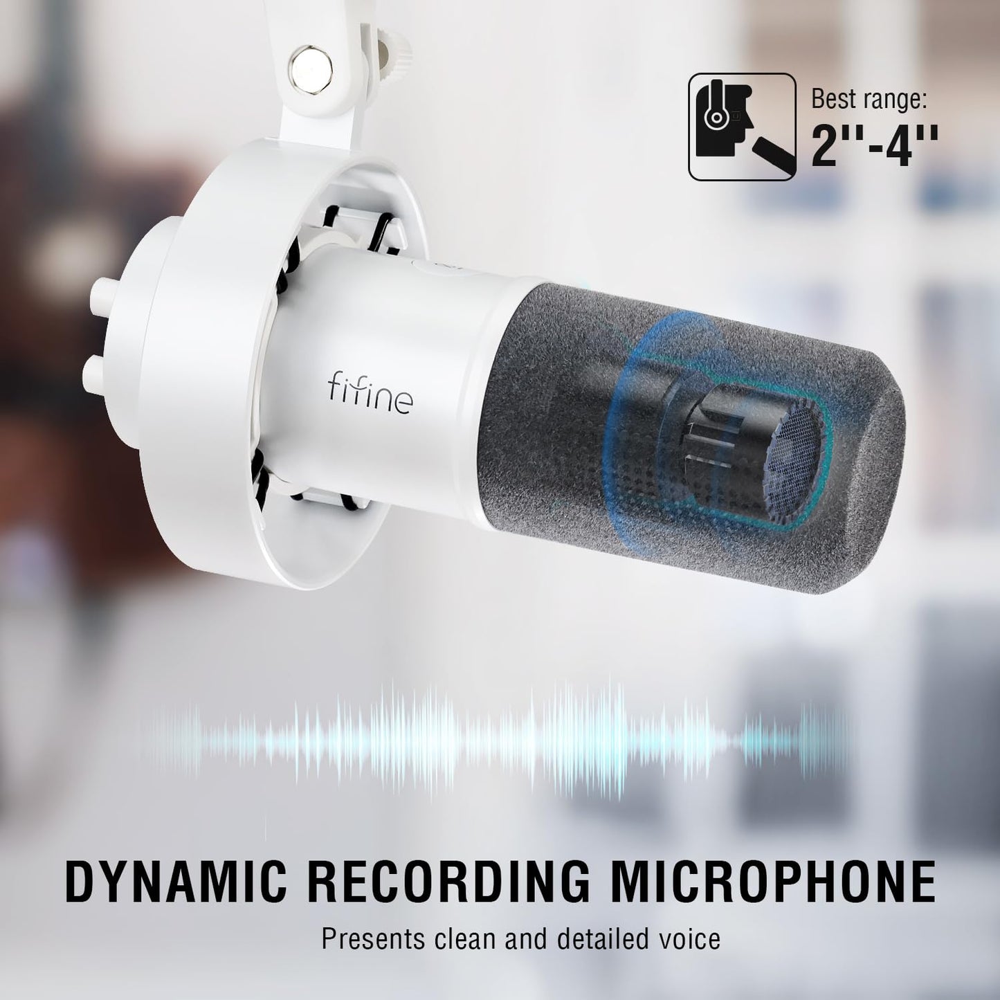 FIFINE Dynamic Microphone XLR USB Podcast Studio Mic