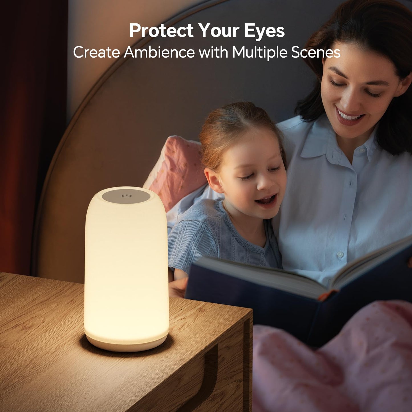 Touch Bedside Table Lamp Rgb 3 Way Dimmable Nightstand