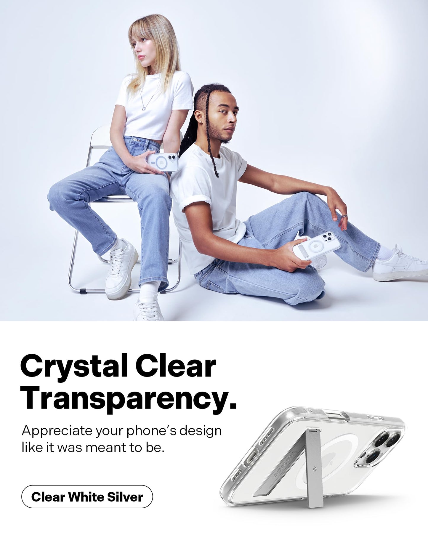 Ultra Clear Kickstand Case for iPhone 16 Pro Max