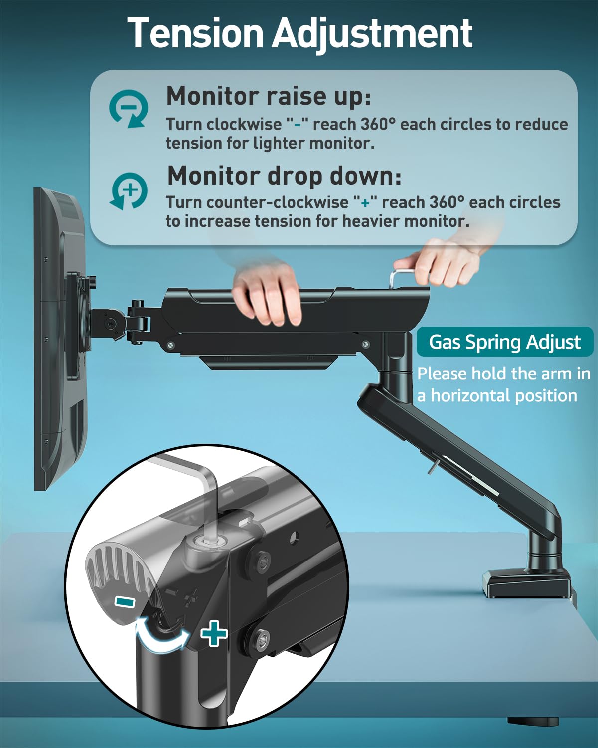 Freelift Pro Monitor Desk Mount 13-32 Inch Gas Spring Arm