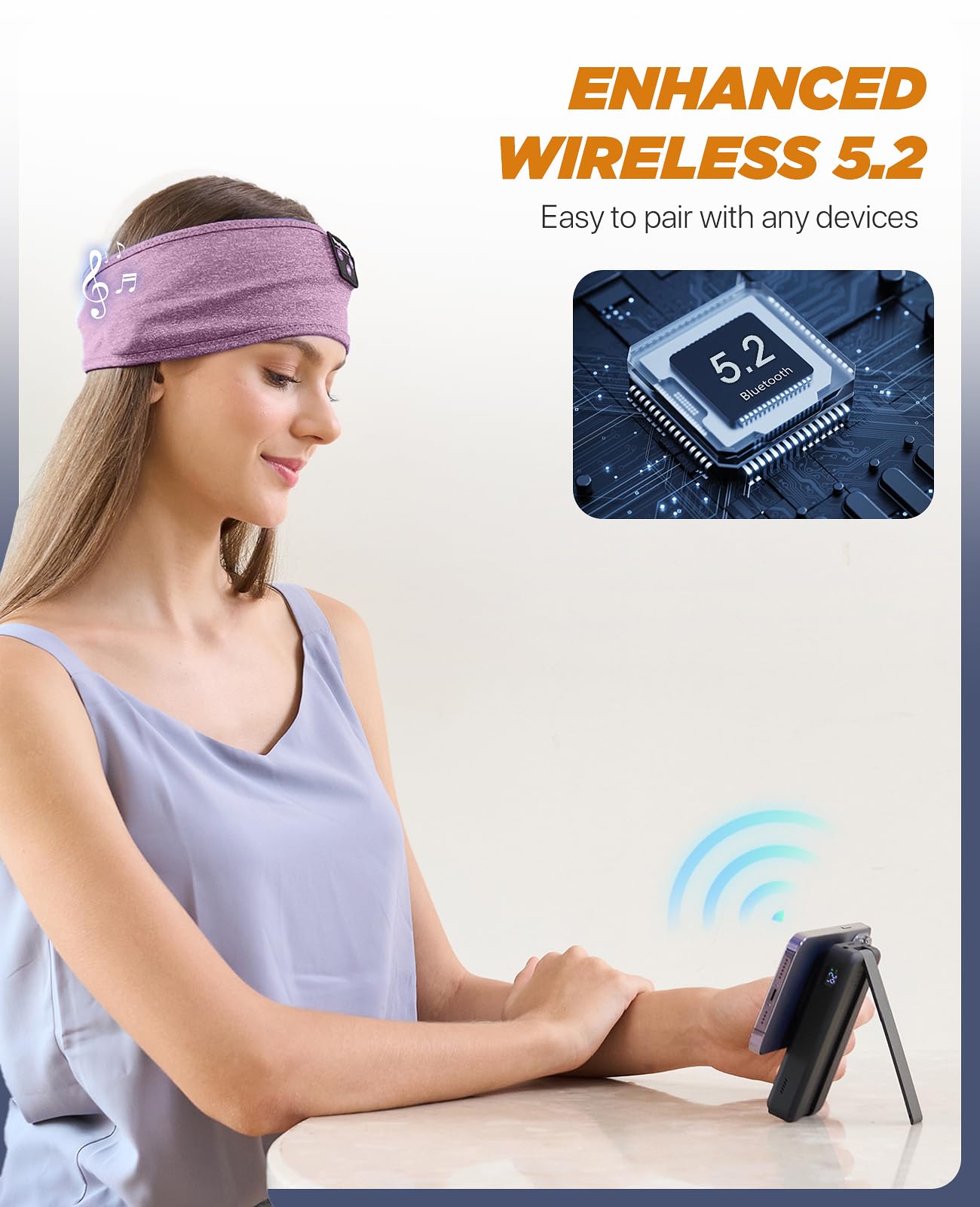 Perytong Sleep Headphones Wireless Bluetooth Headband