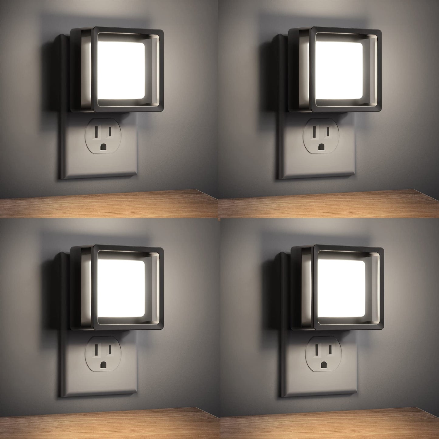 DORESshop LED Night Light 2 Pack Dusk to Dawn Dimmable