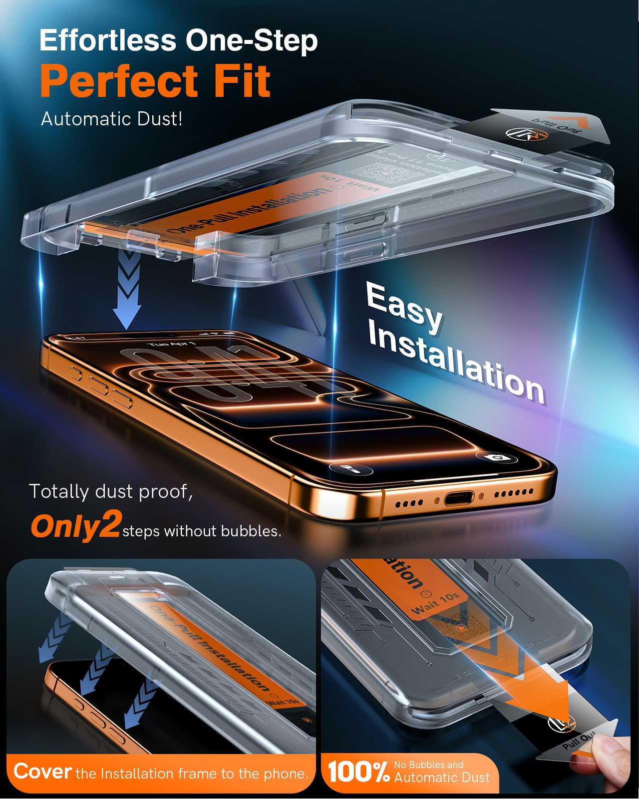 LK 2 Tempered Glass Screen Protector For iPhone 17 Pro Max