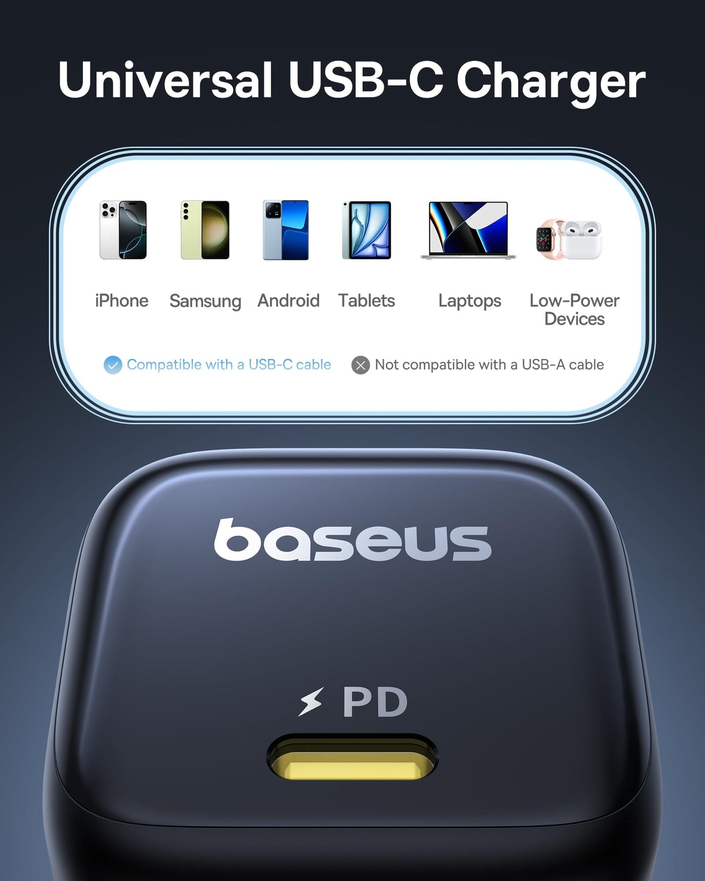 Baseus 45W USB C Fast Charger Block 2 Pack
