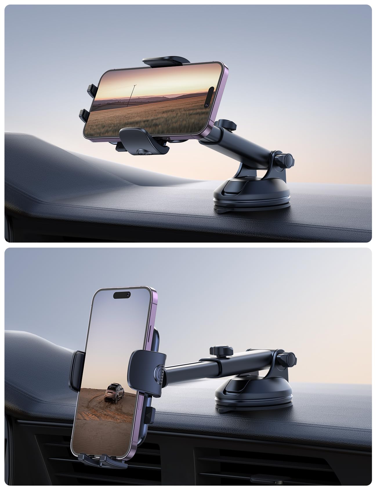 Lamicall Car Phone Holder 360 Degree Rotation Suction Mount