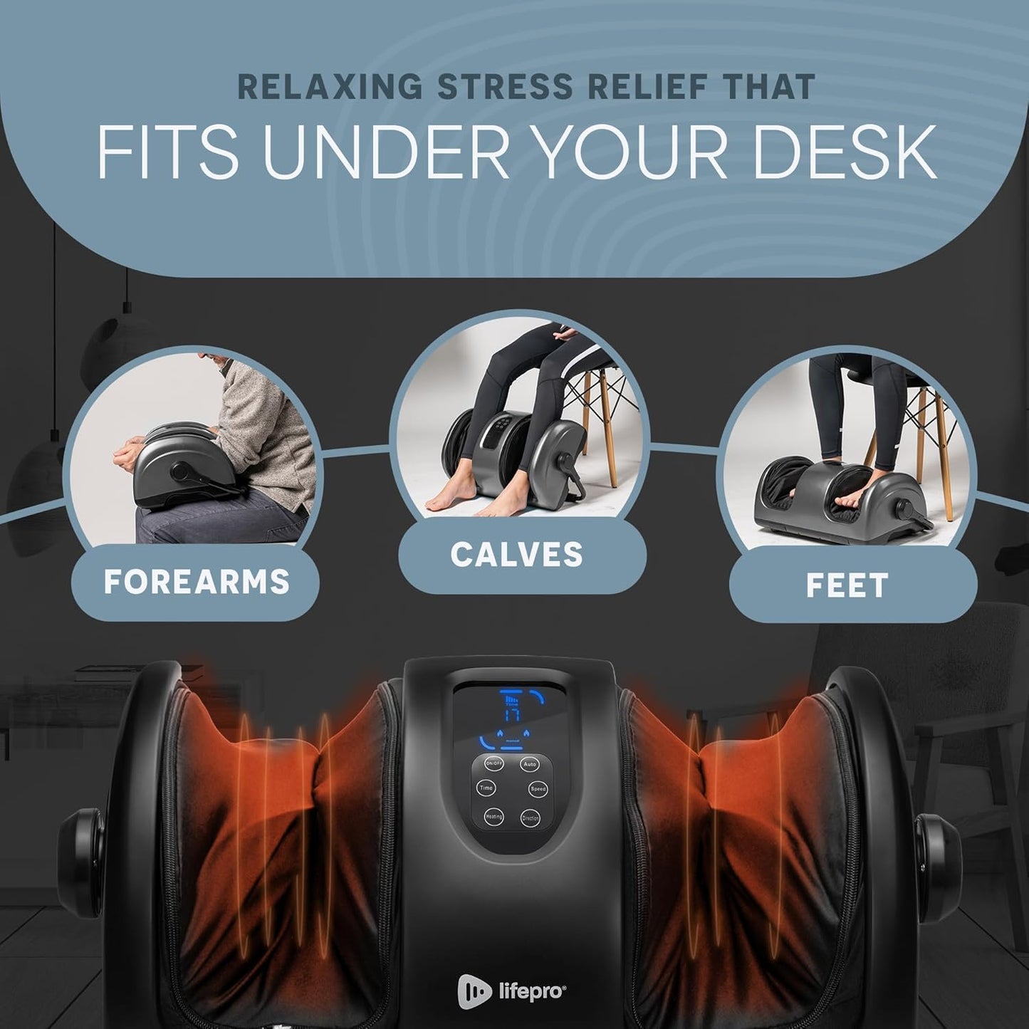 LifePro Shiatsu Foot Massager with Heat for Ultimate Relaxation