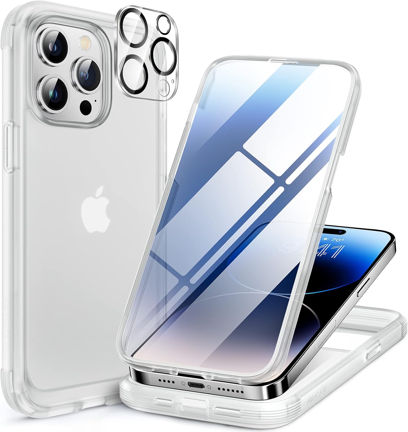 Miracase Glass Series iPhone 11 Rugged Case 6.1 9H Purple