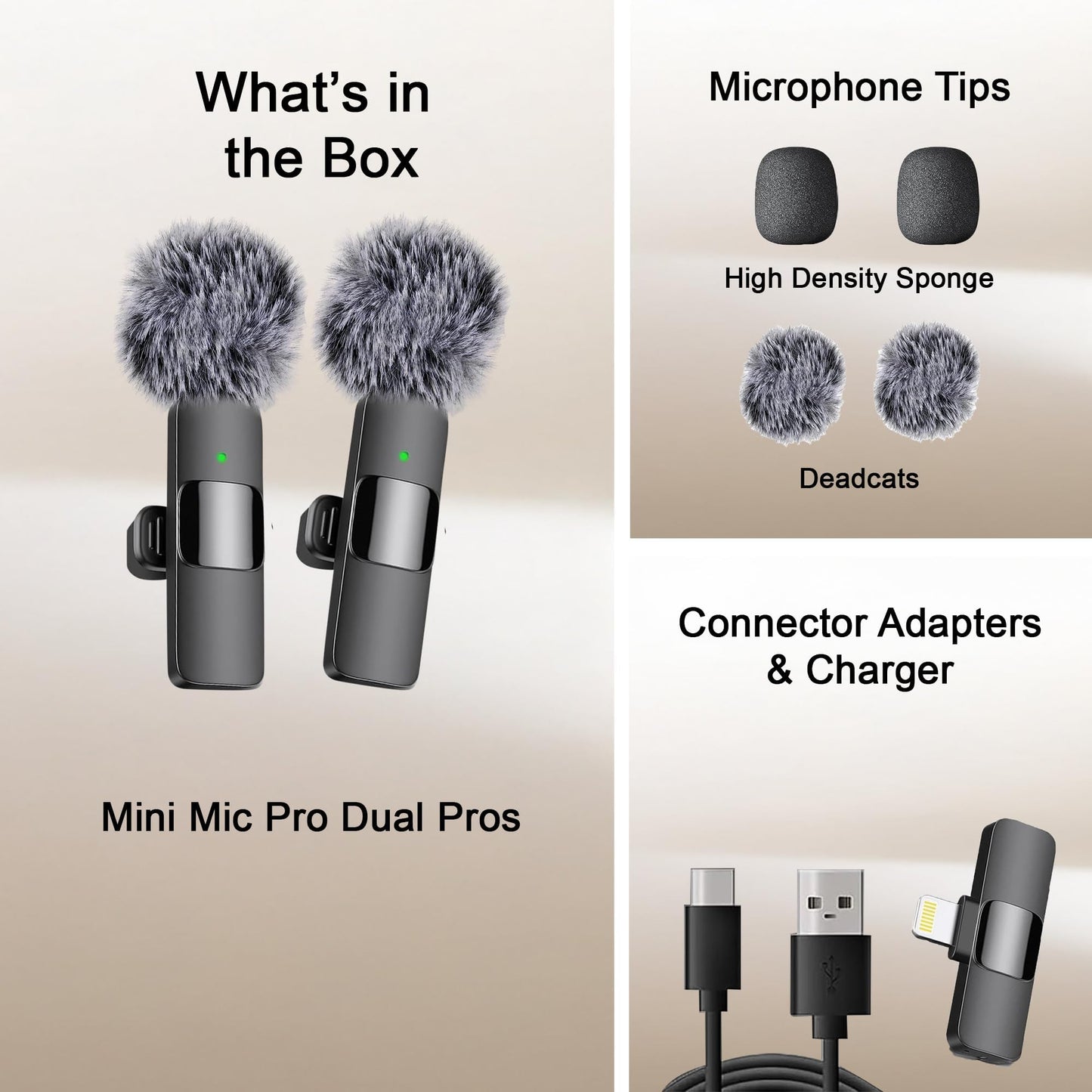 Mini Mic Pro Wireless Microphone For iPhone Android USBC