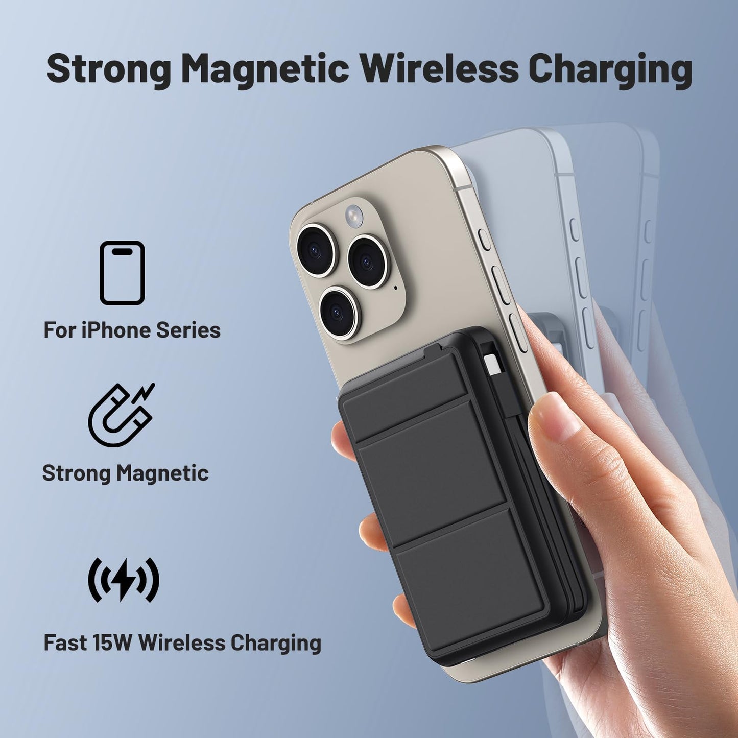 Azmuth 10000mAh Magnetic MagSafe Power Bank With LED Display