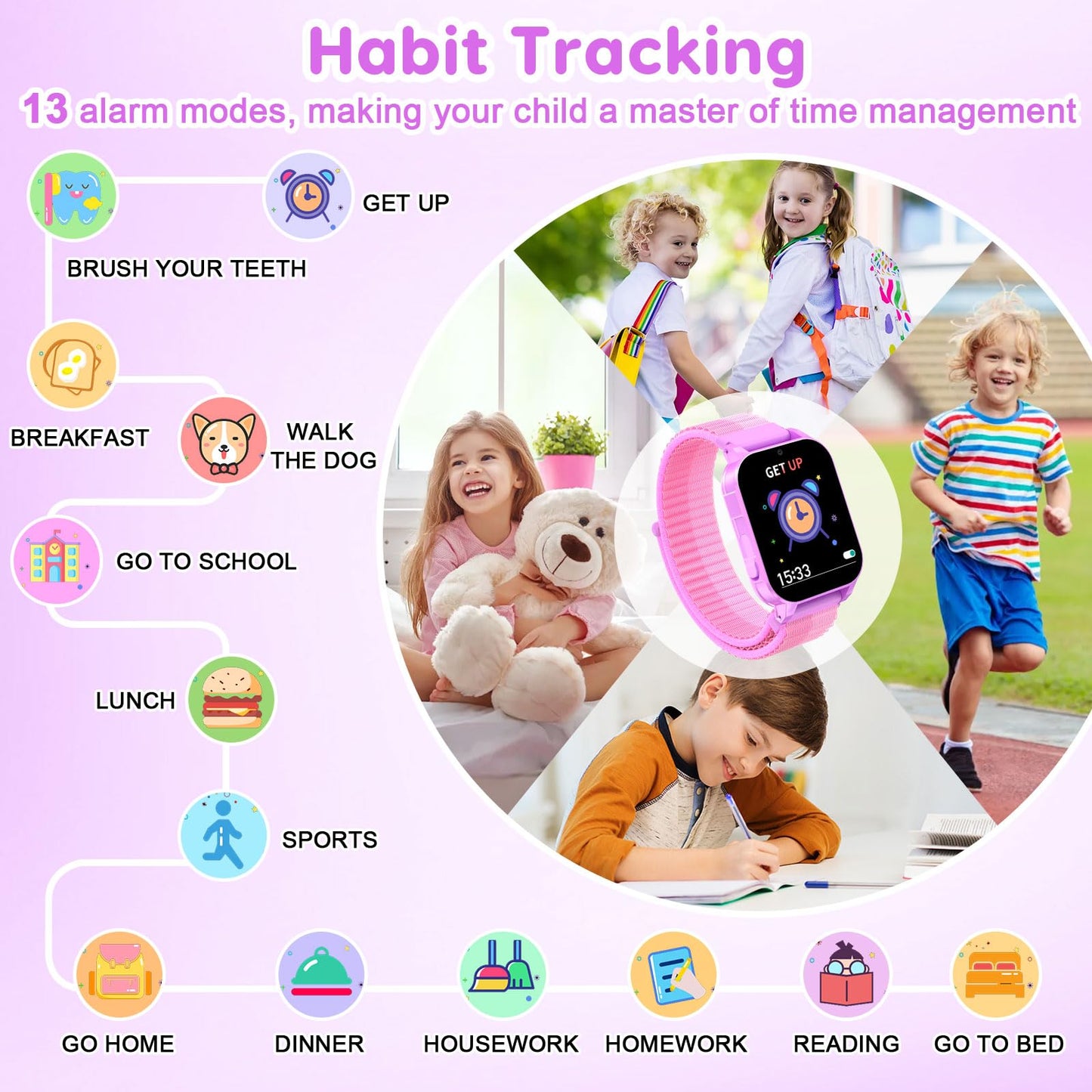 Kids Smartwatch With Educational Games And Camera HD