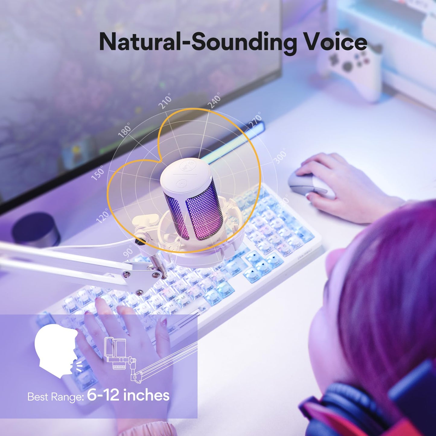 Maono Gaming USB Microphone DGM20S With Noise Cancellation