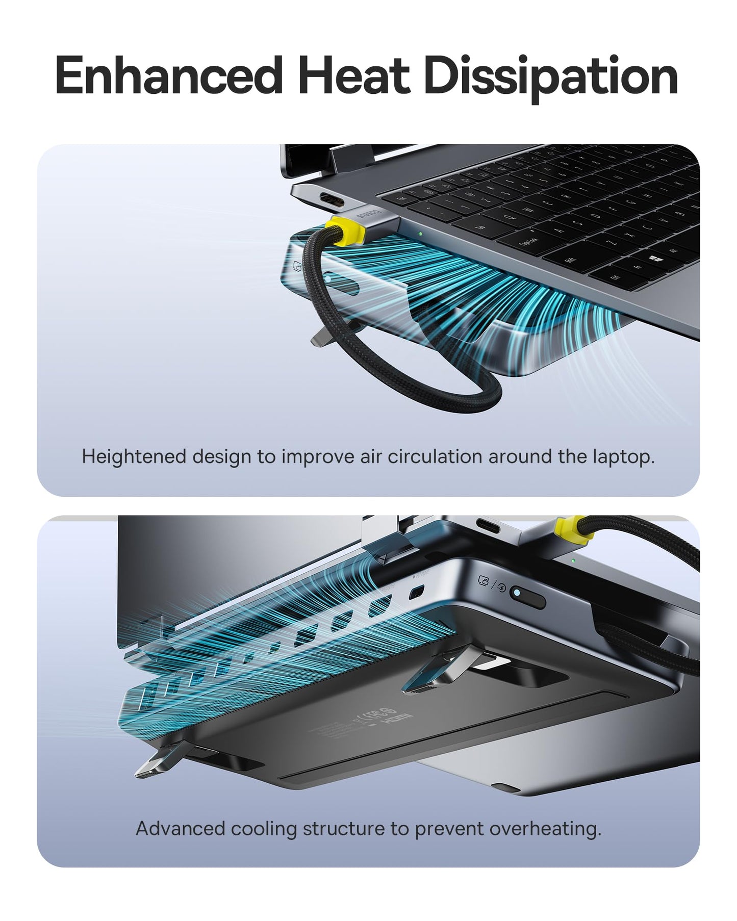 Baseus 4K Multiport Docking Station Dual HDMI DP USB Hub PD