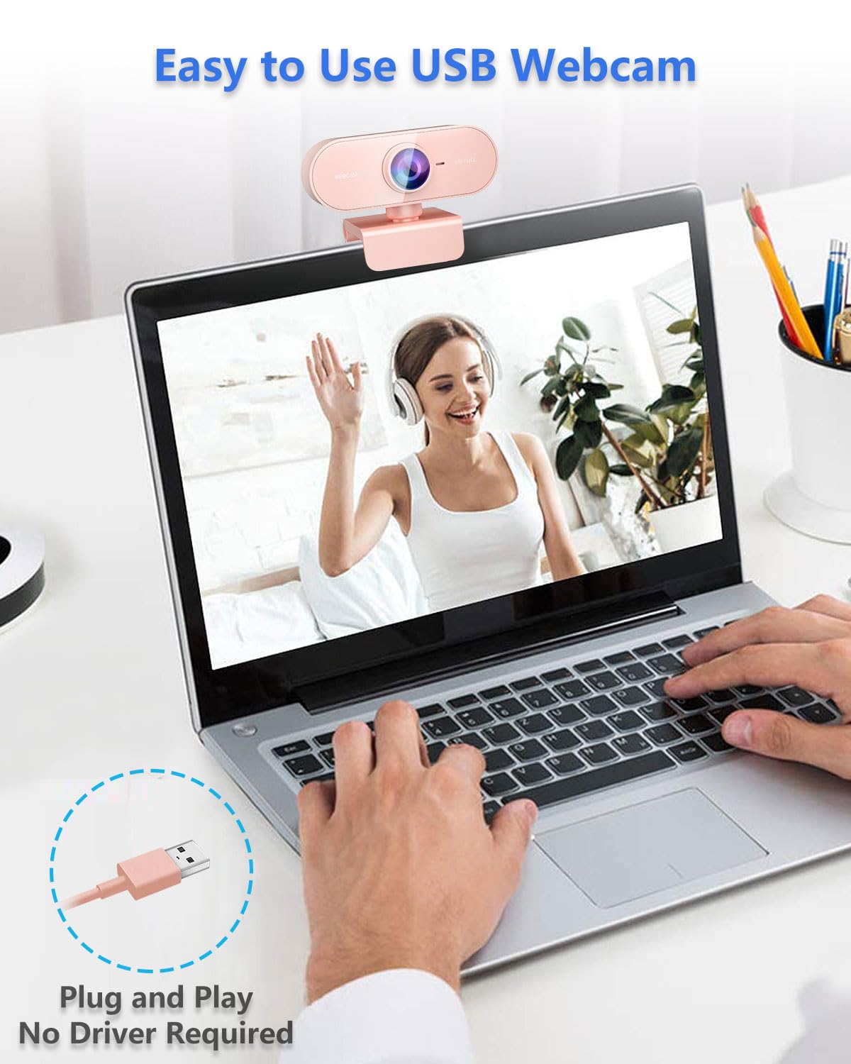 1080P HD Webcam with Microphone for PC Mac Laptops YouTube