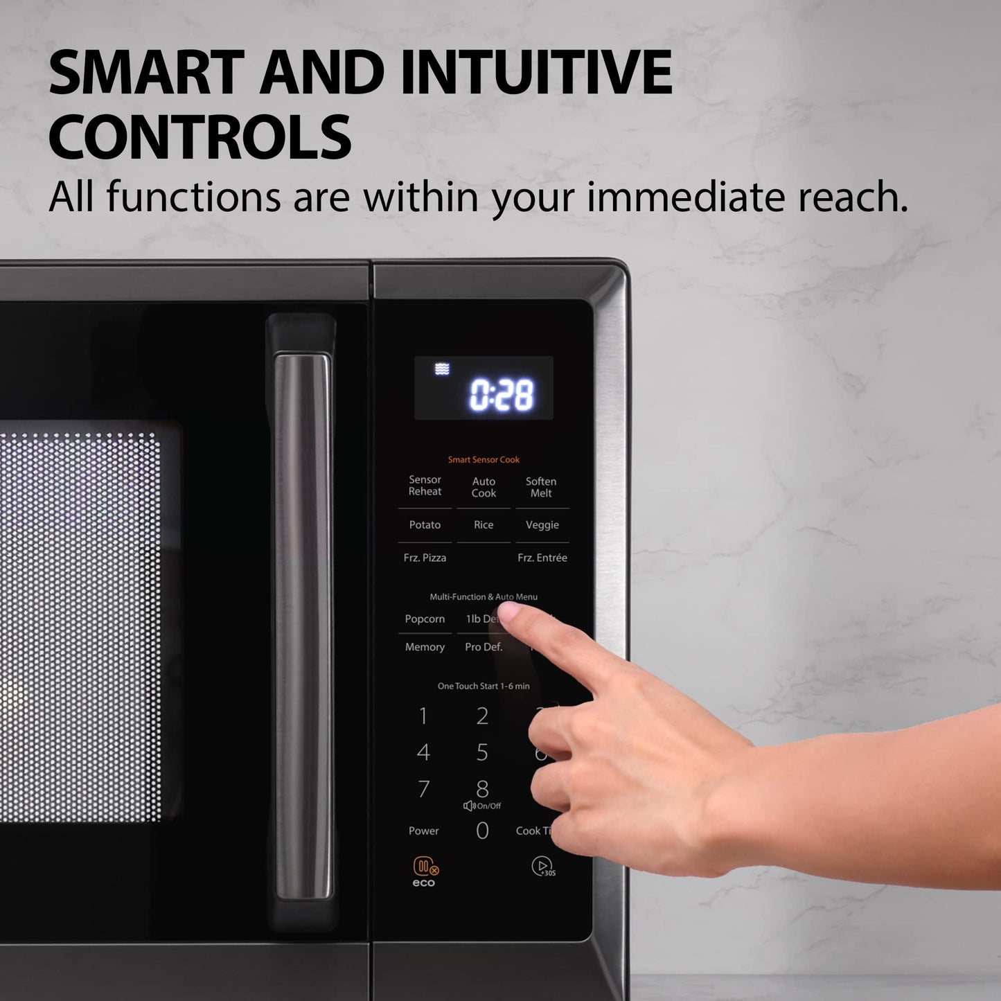 Toshiba Small Countertop Microwave with Child Lock Feature