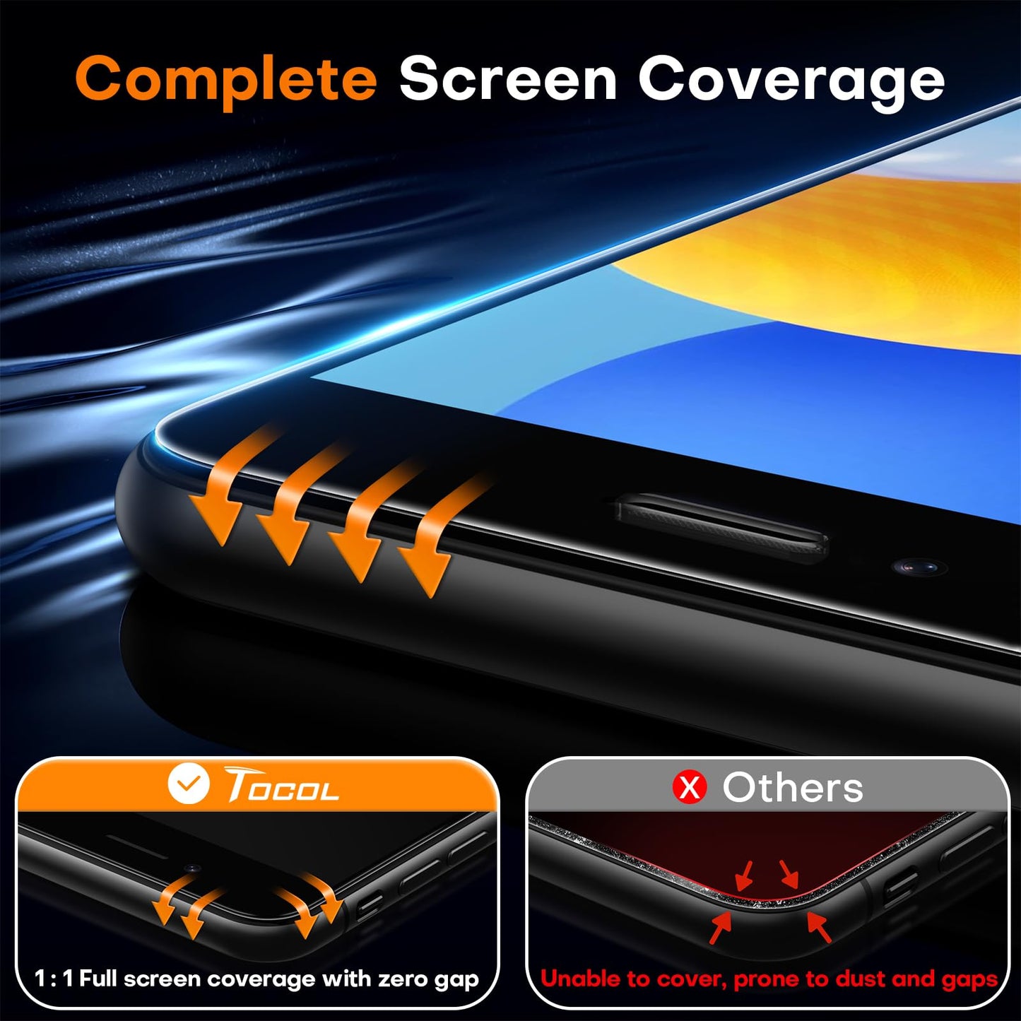 TOCOL iPhone 17 Pro Max Screen Protector 6.9 Inch Glass