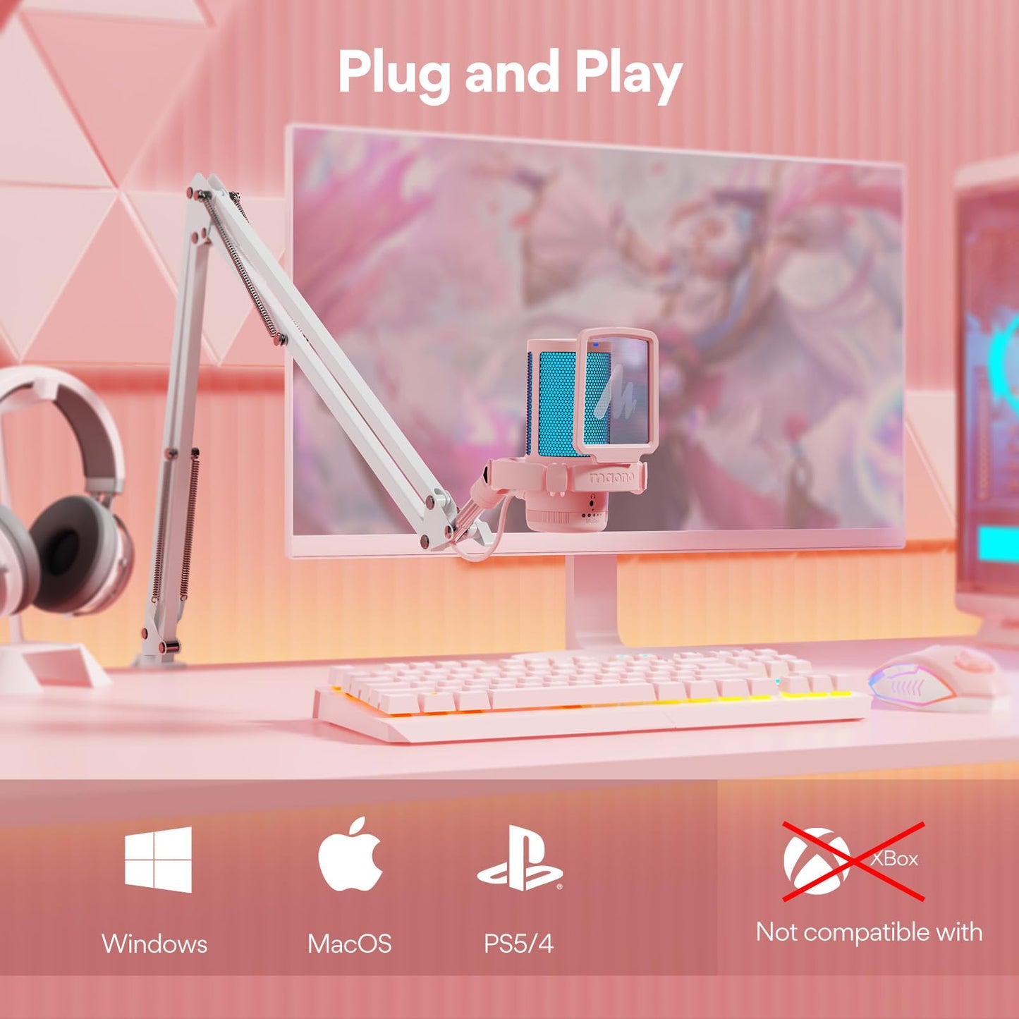 Maono Gaming USB Microphone DGM20S With Noise Cancellation