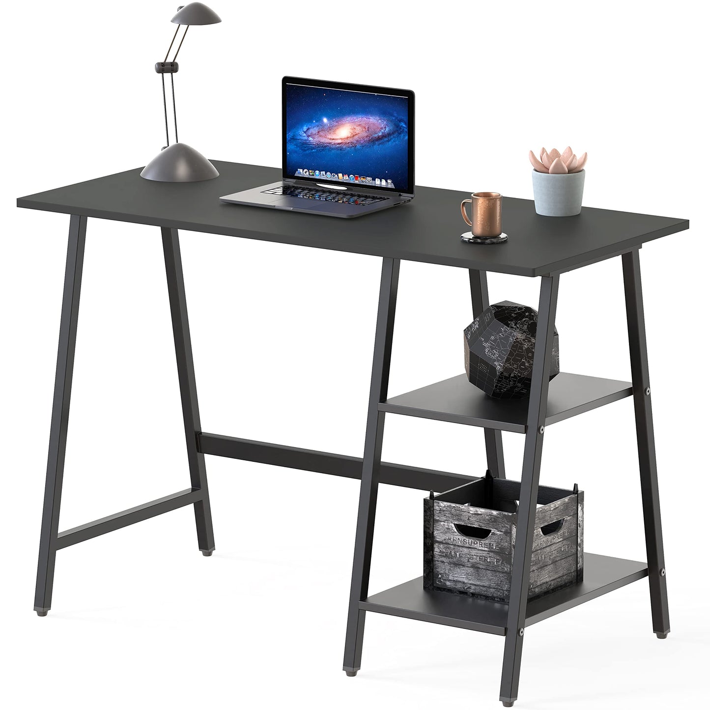 SHW 43 Inch Home Office Desk with Open Storage