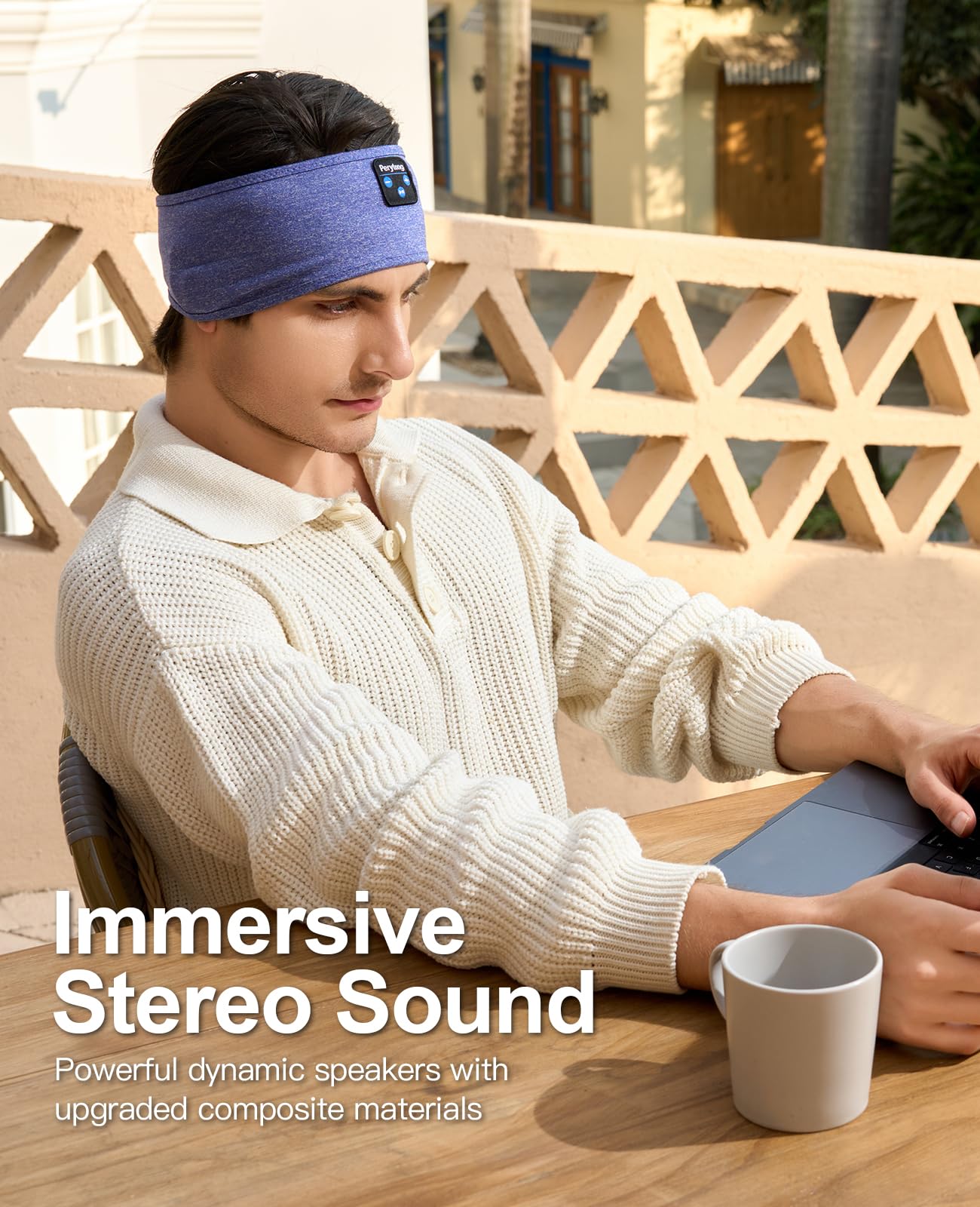 Perytong Sleep Headphones Wireless Bluetooth Headband