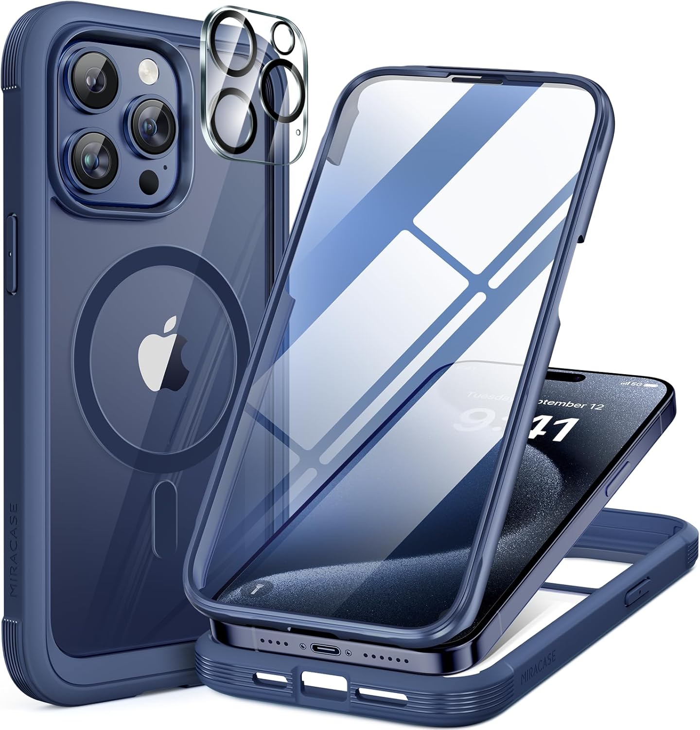 Miracase Glass Series iPhone 11 Rugged Case 6.1 9H Purple