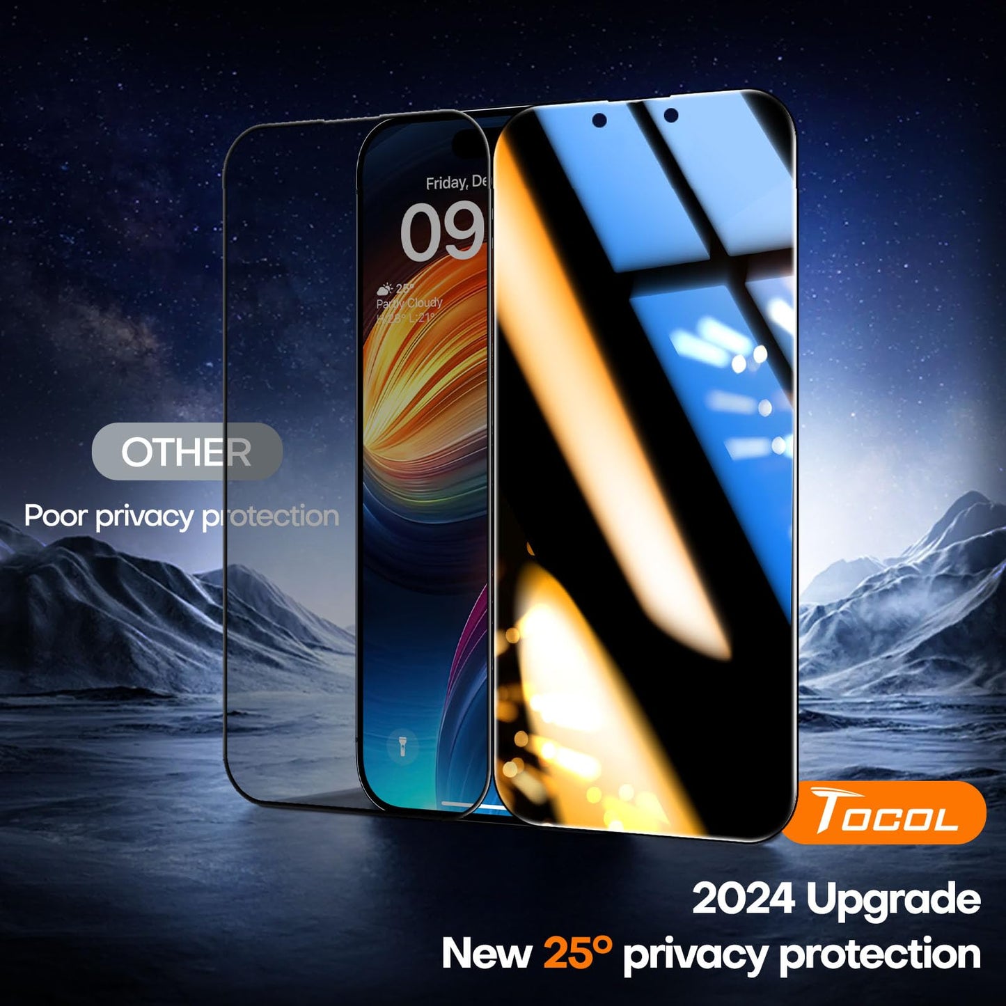 TOCOL iPhone 17 Pro Max Screen Protector 6.9 Inch Glass