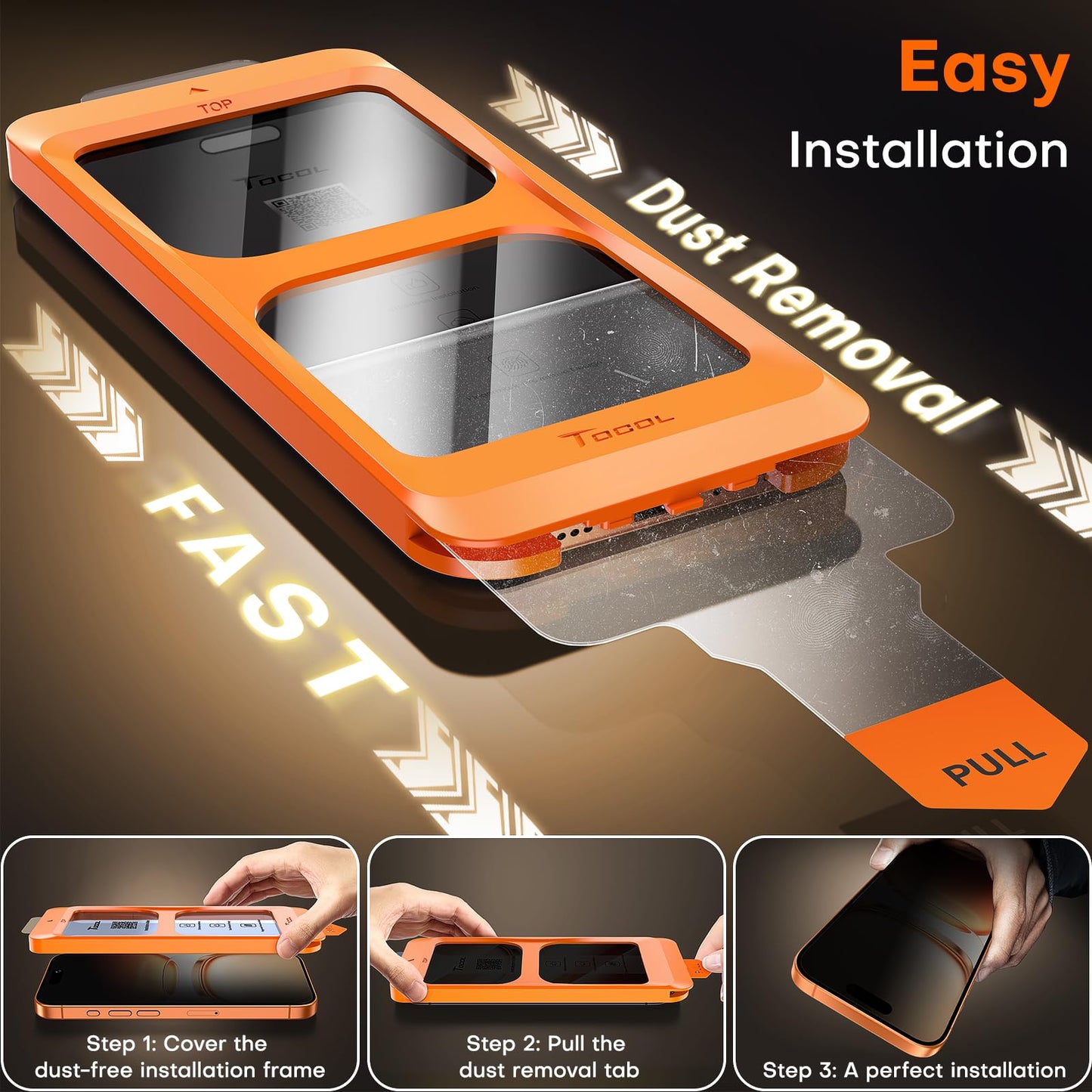 TOCOL iPhone 17 Pro Max Screen Protector 6.9 Inch Glass