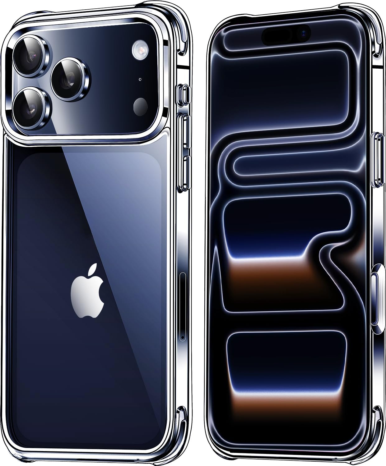 Mkeke Clear Case for iPhone 17 Pro Max Shockproof Bumper