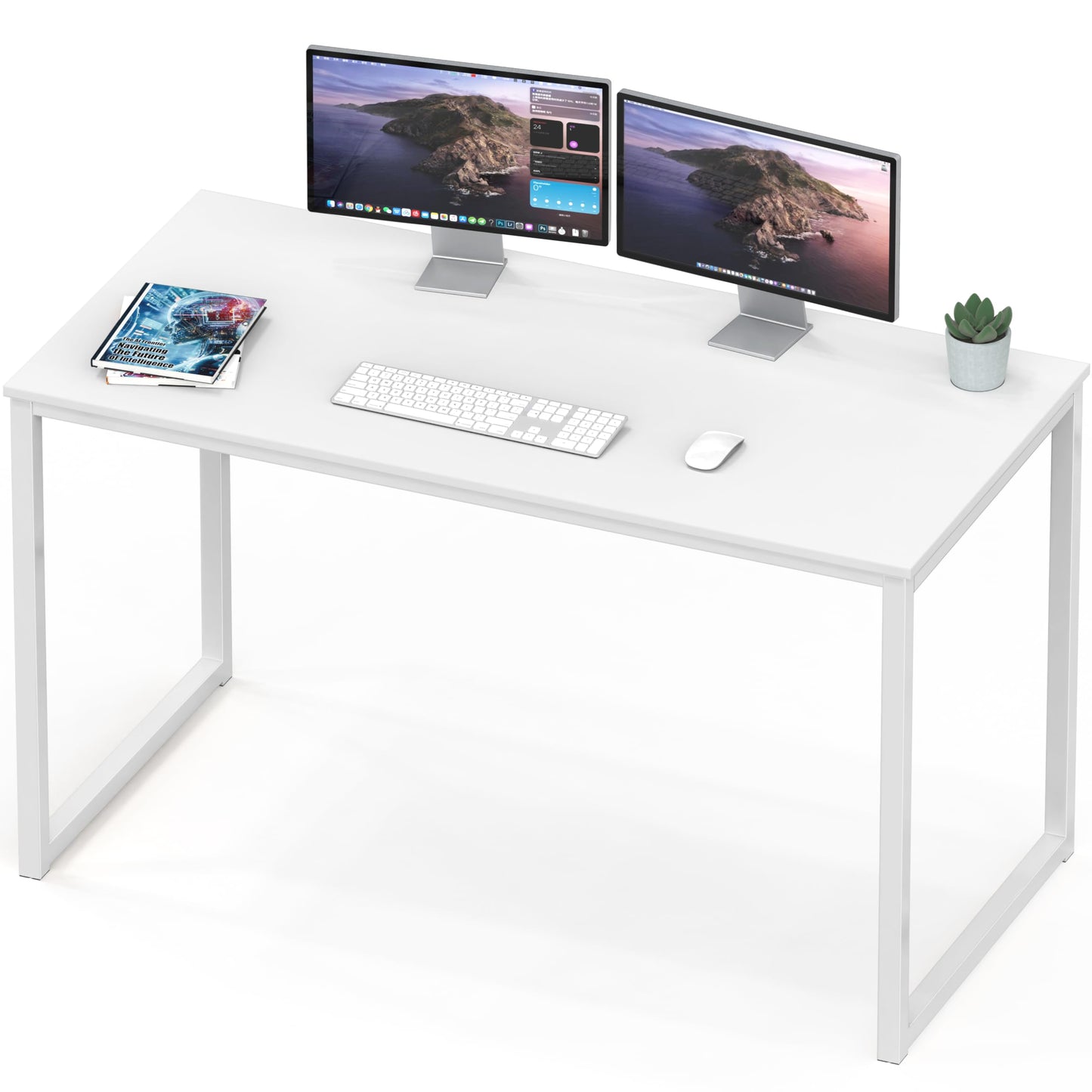 SHW 48 Inch Black Home Office Computer Desk
