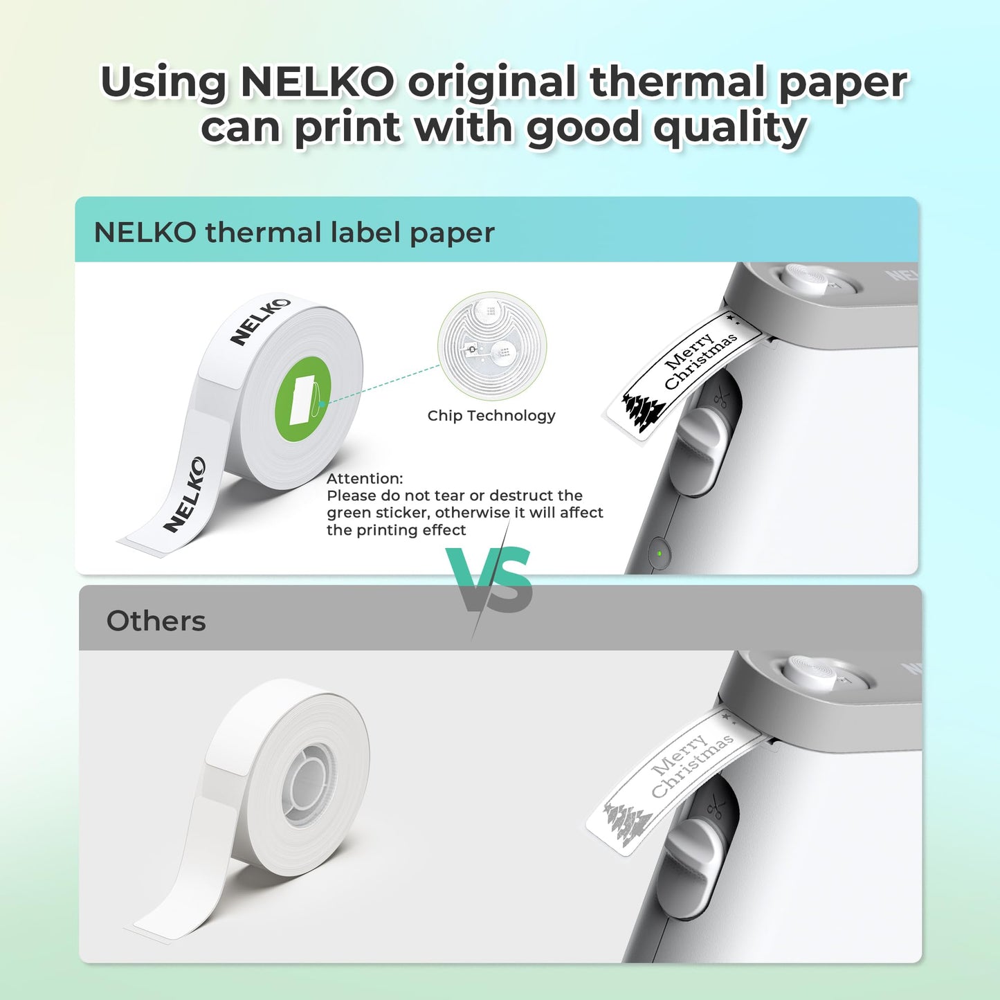 Nelko P21 Bluetooth Label Maker With Tape Wireless Printer