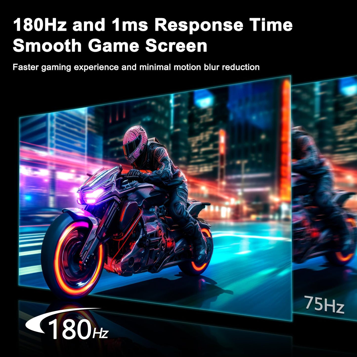 Sansui 27 Inch WQHD Gaming Monitor 180Hz 1ms DP HDMI HDR