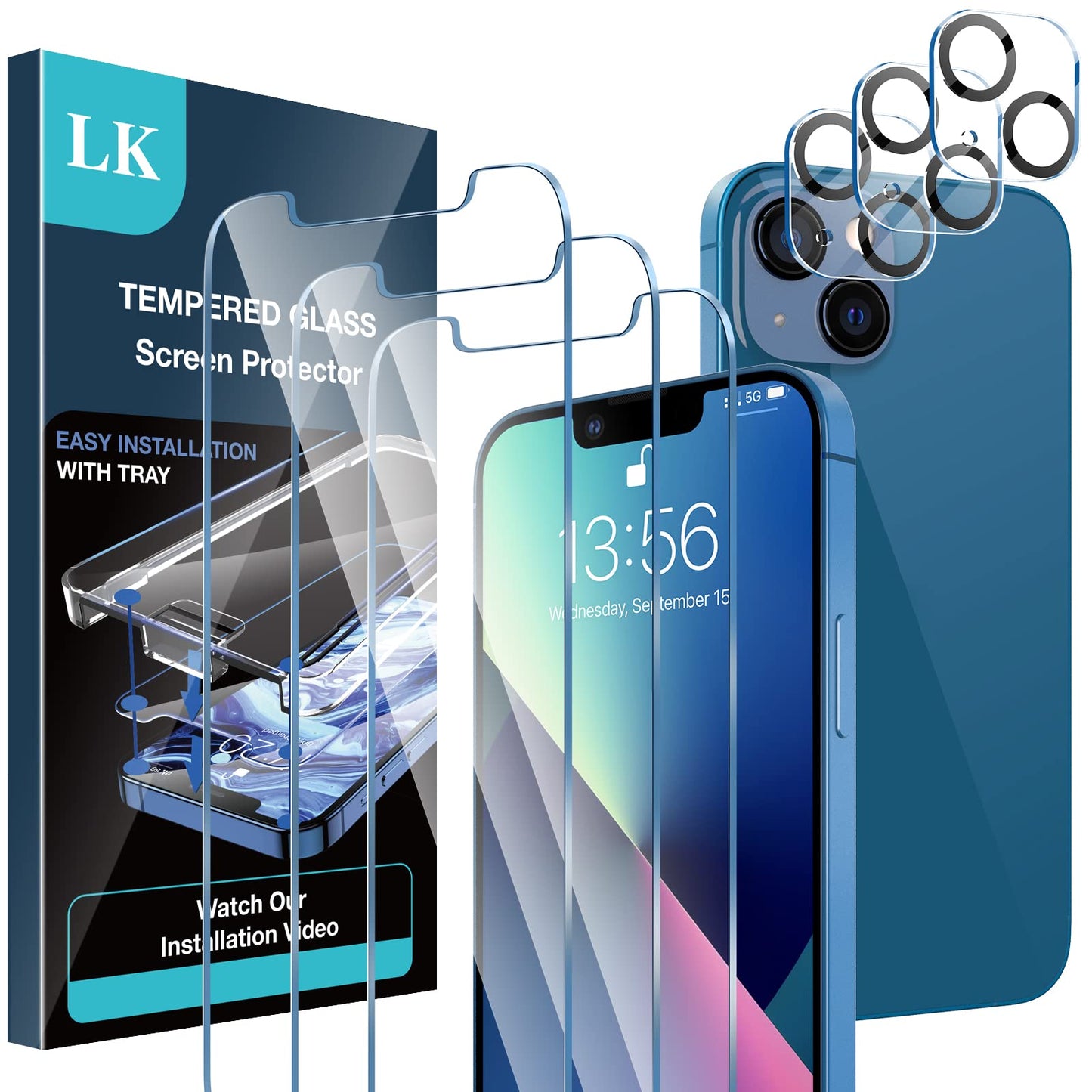 LK 2 Tempered Glass Screen Protector For iPhone 17 Pro Max