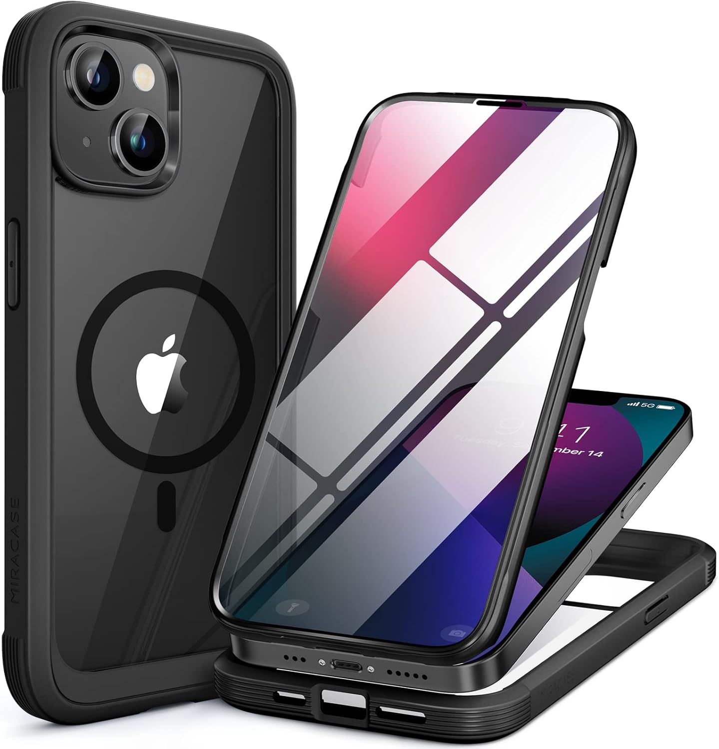 Miracase Glass Series iPhone 11 Rugged Case 6.1 9H Purple