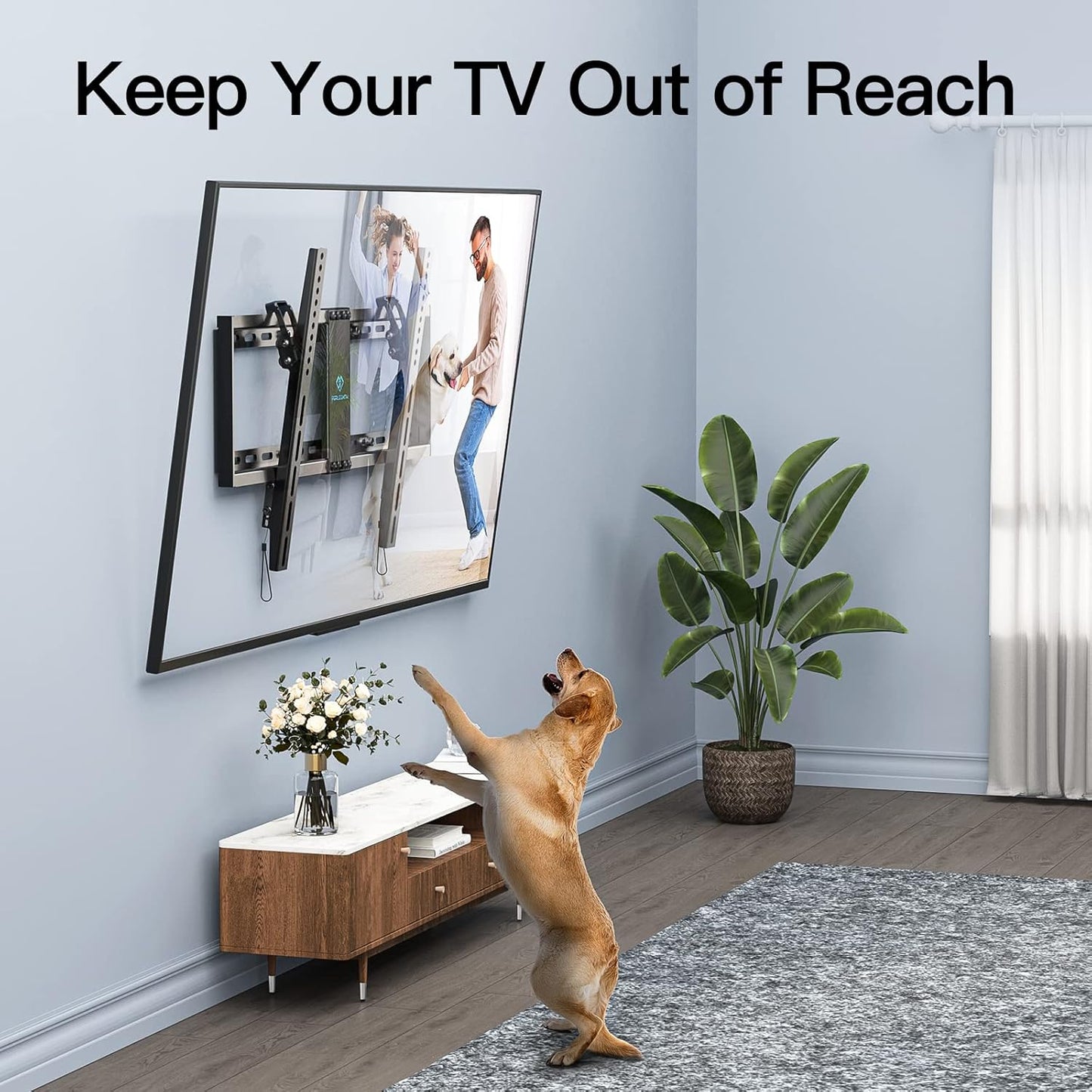 Perlesmith UL Listed Tilt TV Mount For 37 To 82 Inch