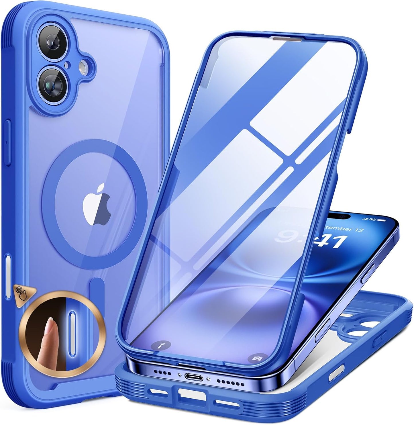 Miracase Glass Series iPhone 11 Rugged Case 6.1 9H Purple