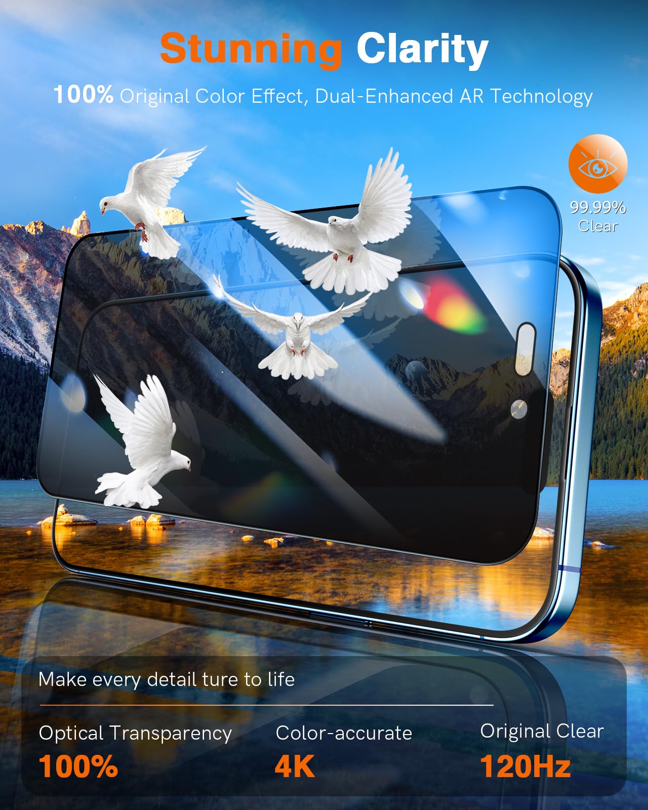 LK 2 Tempered Glass Screen Protector For iPhone 17 Pro Max