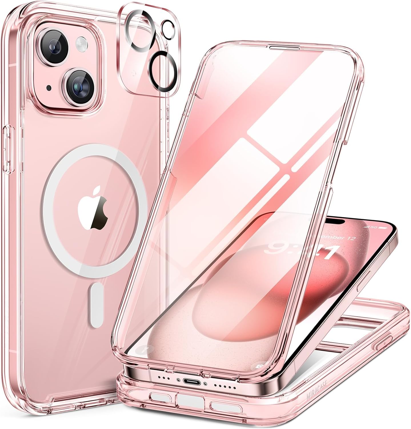 Miracase Glass Series iPhone 11 Rugged Case 6.1 9H Purple