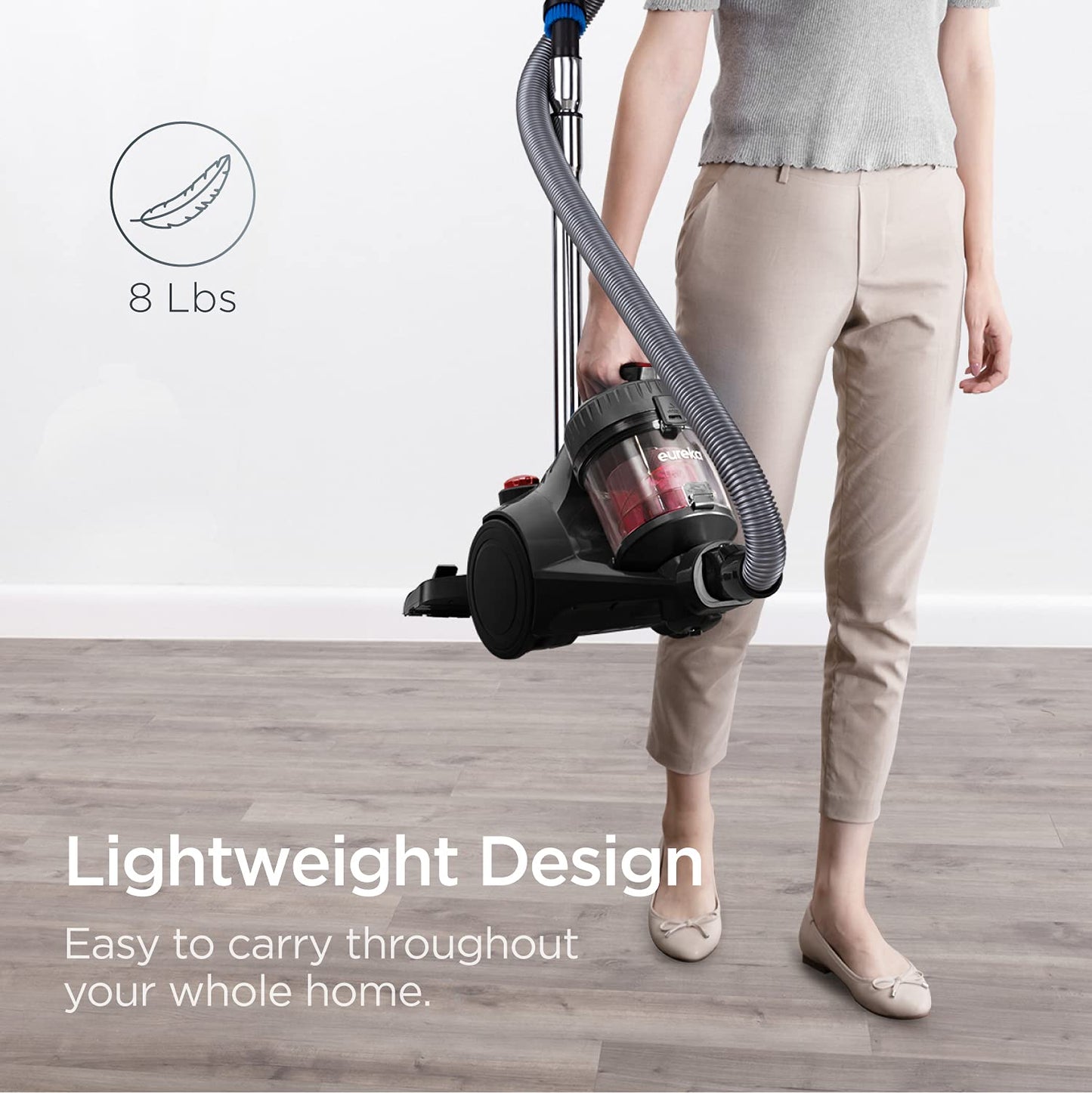 Eureka WhirlWind Bagless Canister Vacuum 2.5L Lightweight