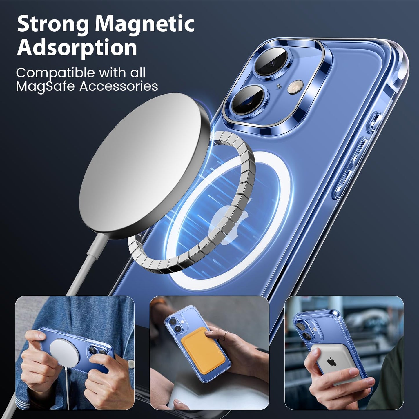 Mkeke Clear Case for iPhone 17 Pro Max Shockproof Bumper