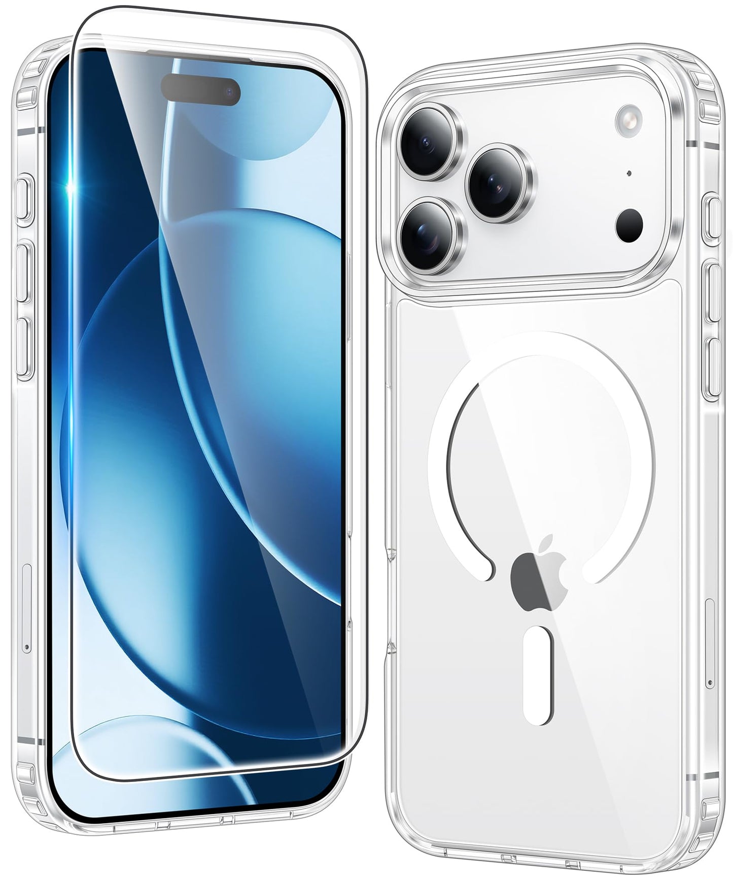 FNTCASE Clear Case For iPhone 17 Pro Max Screen Protector