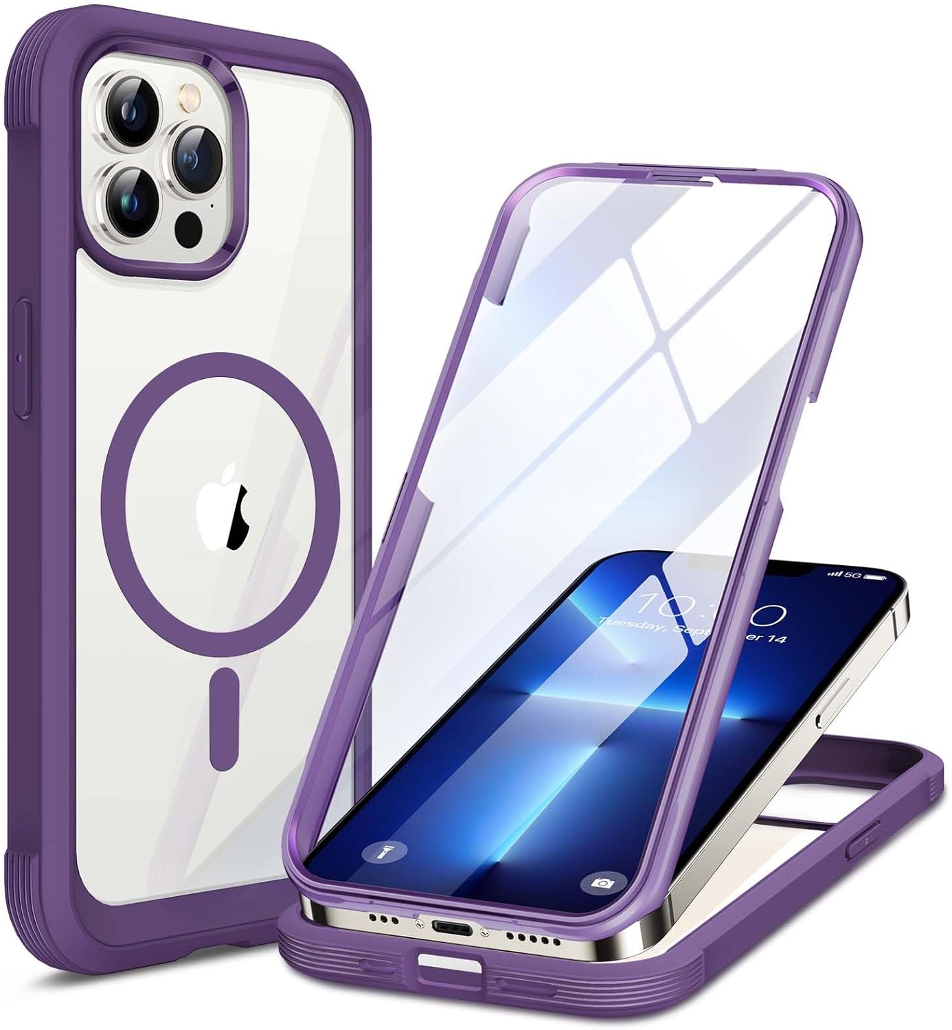 Miracase Glass Series iPhone 11 Rugged Case 6.1 9H Purple