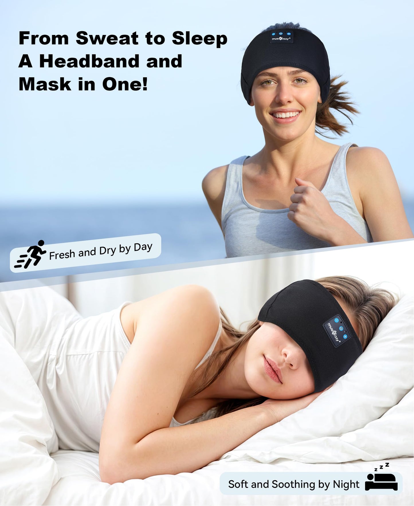 Sleep Headphones Headband Bluetooth 5.4 Wireless Earphones