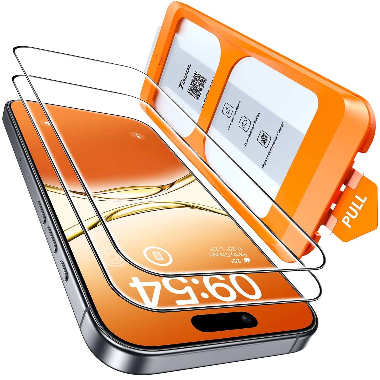 TOCOL iPhone 17 Pro Max Screen Protector 6.9 Inch Glass