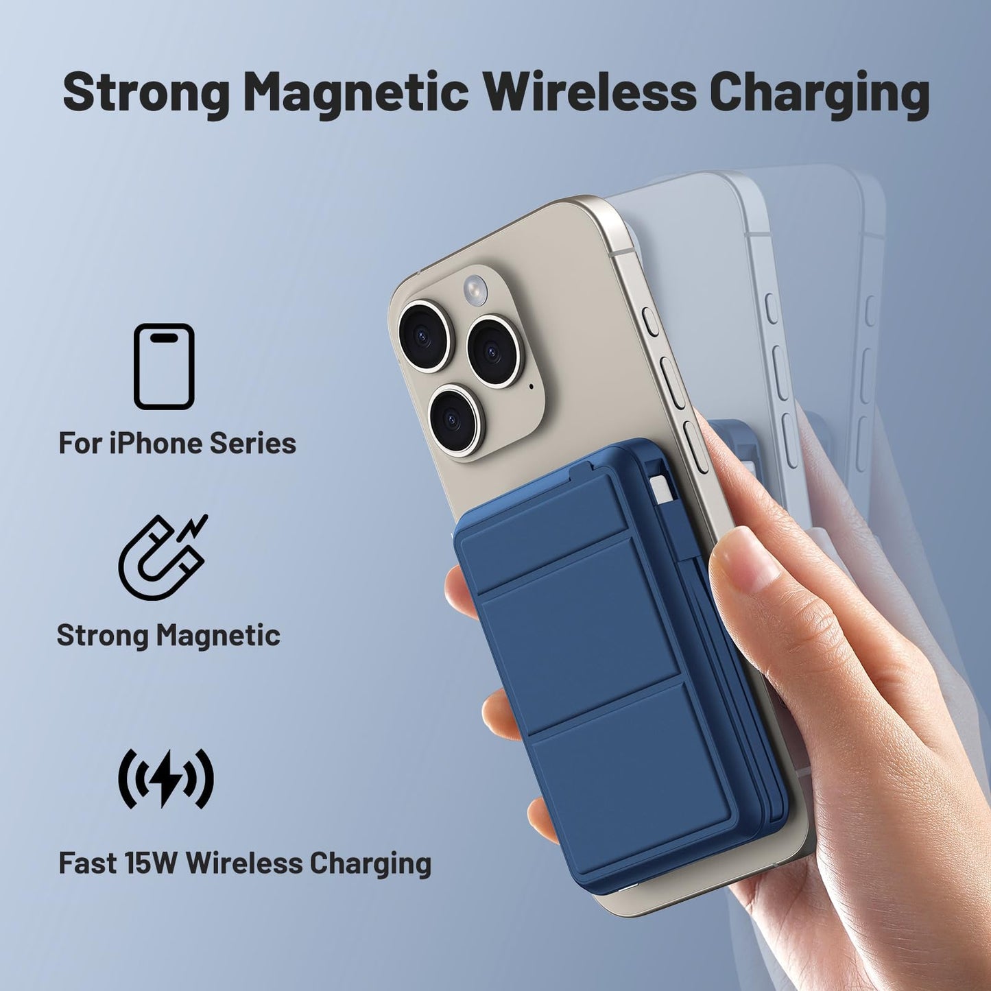 Azmuth 10000mAh Magnetic MagSafe Power Bank With LED Display