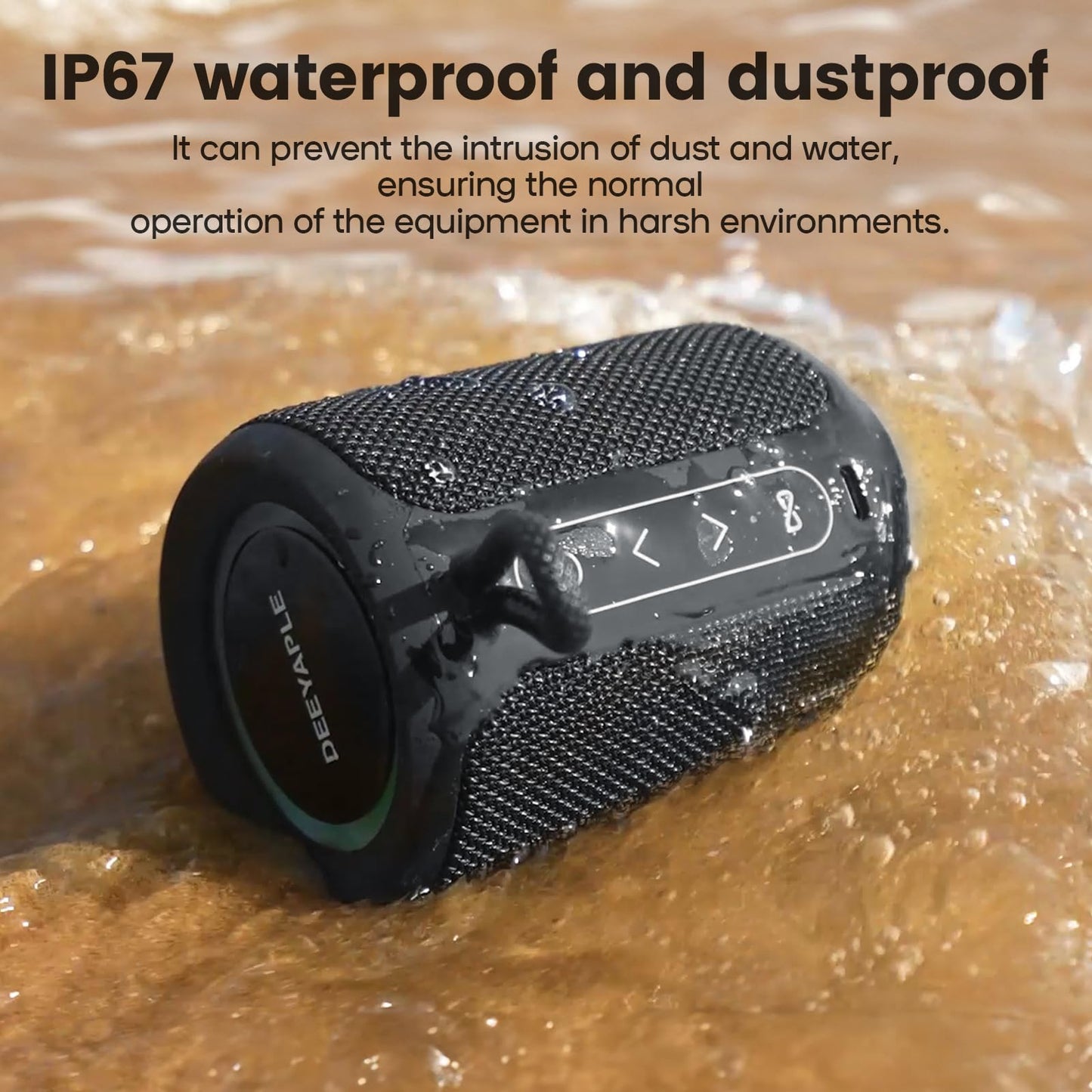 Bluetooth Speaker Waterproof IP67 15W Stereo Sound 2500mAh