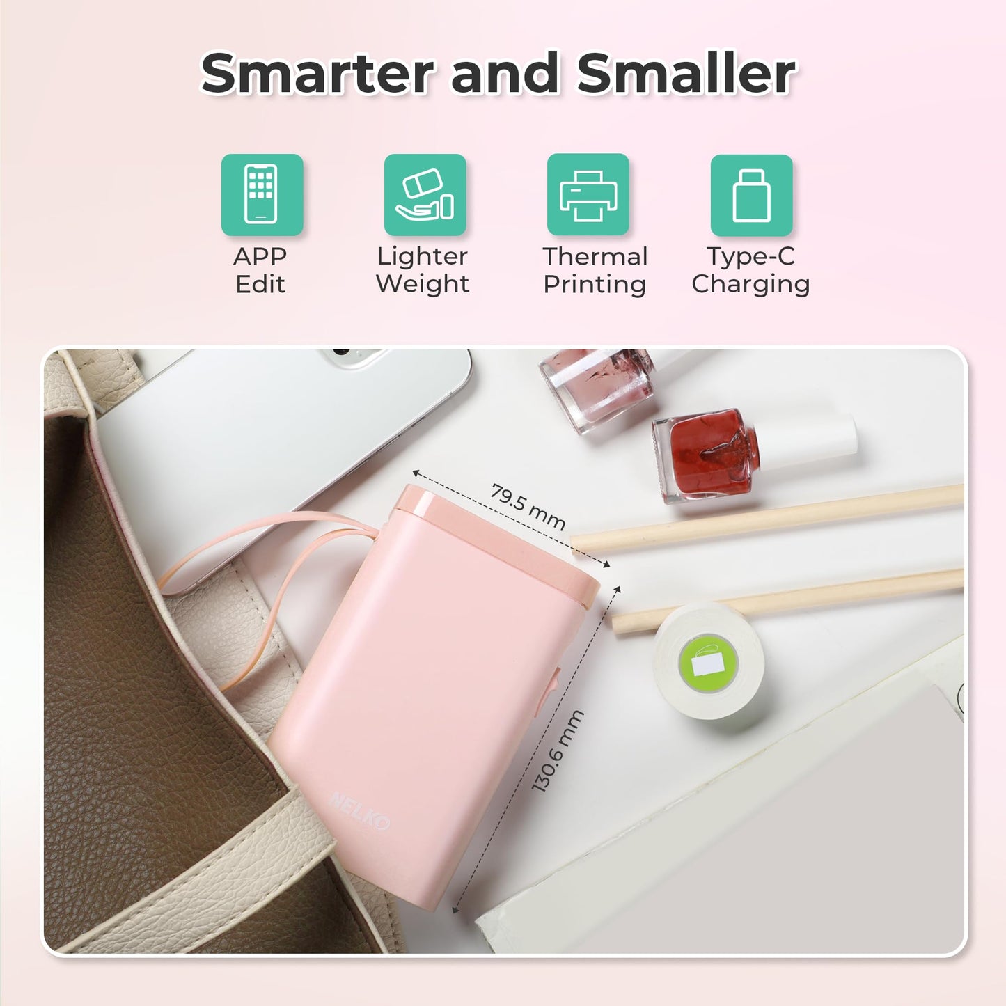 Nelko P21 Bluetooth Label Maker With Tape Wireless Printer