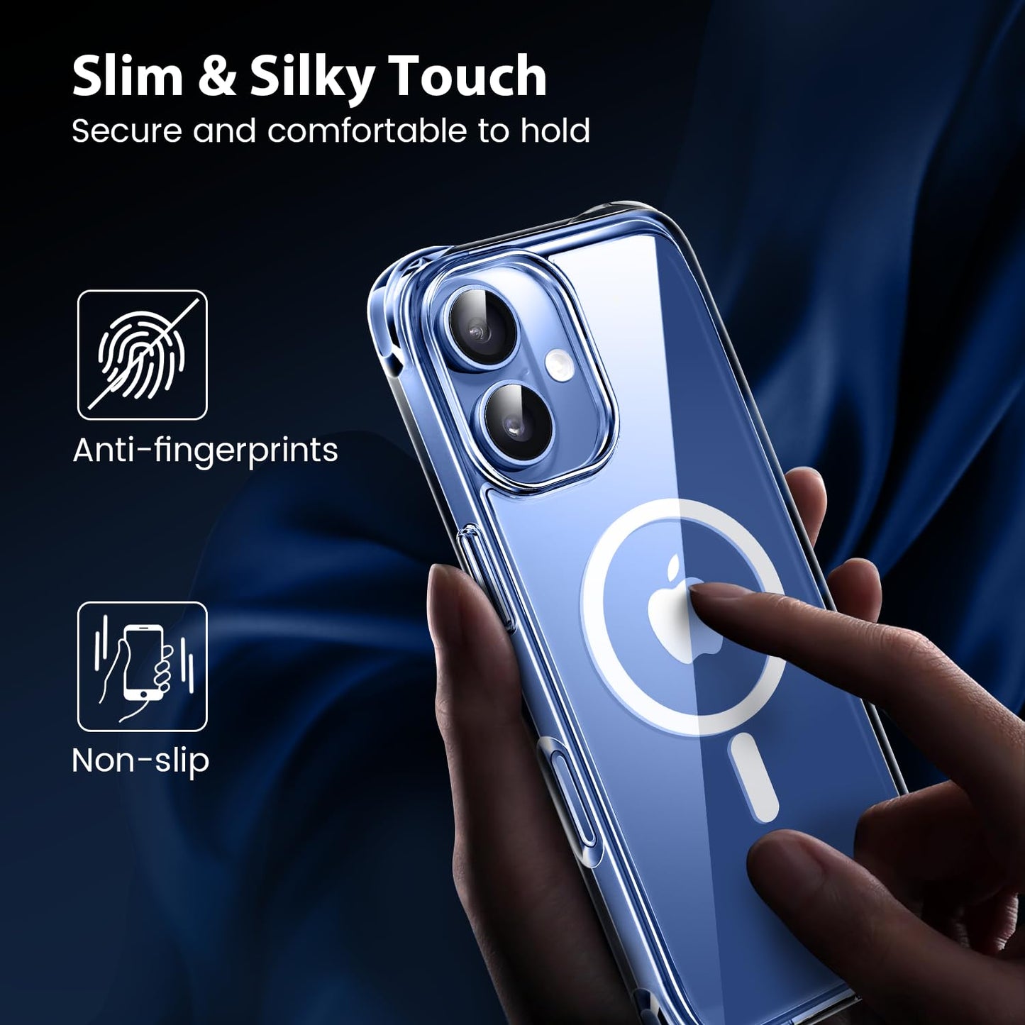 Mkeke Clear Case for iPhone 17 Pro Max Shockproof Bumper