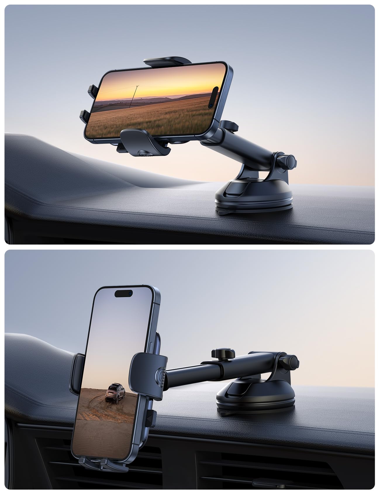 Lamicall Car Phone Holder 360 Degree Rotation Suction Mount