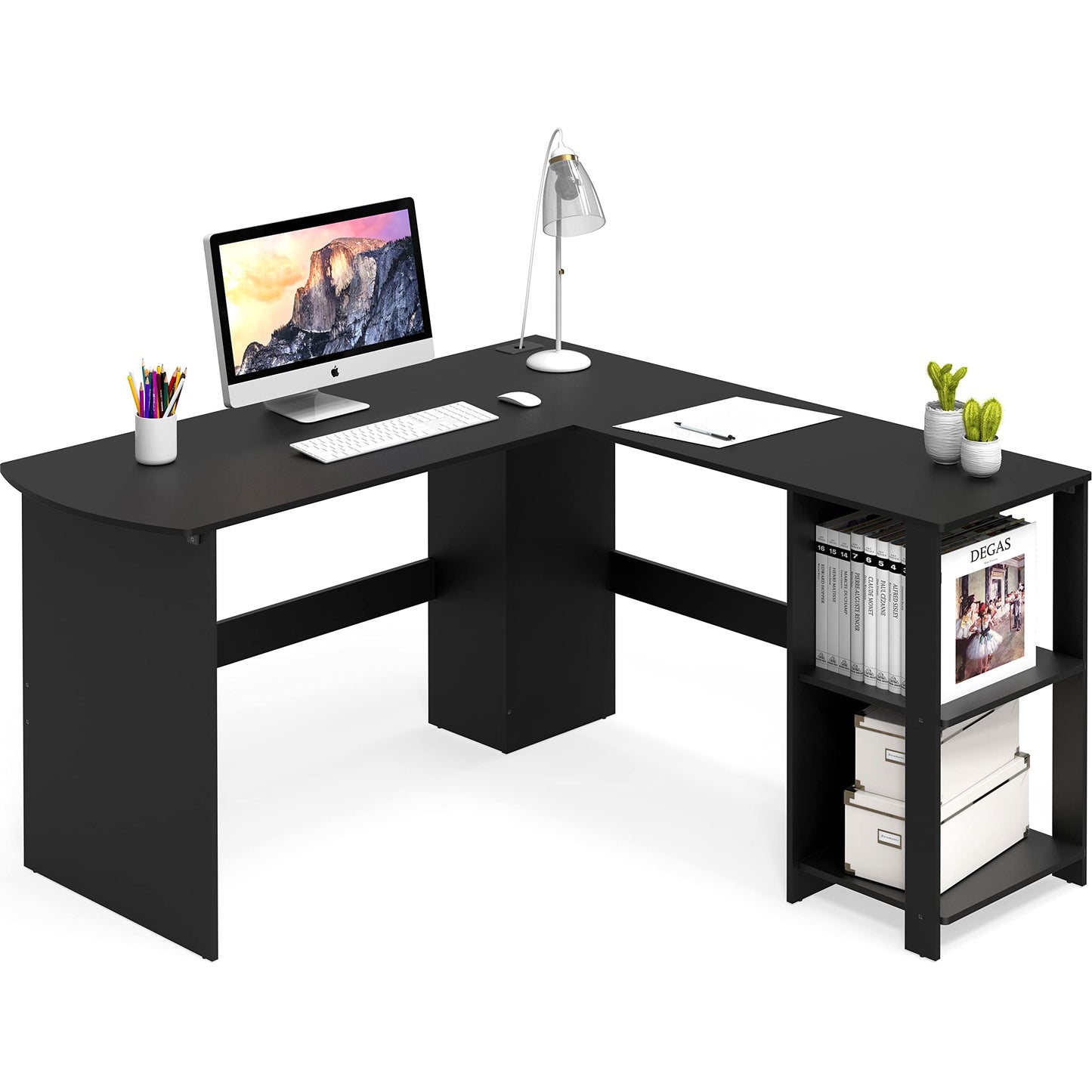 L Shaped Home Office Desk with Storage Solutions