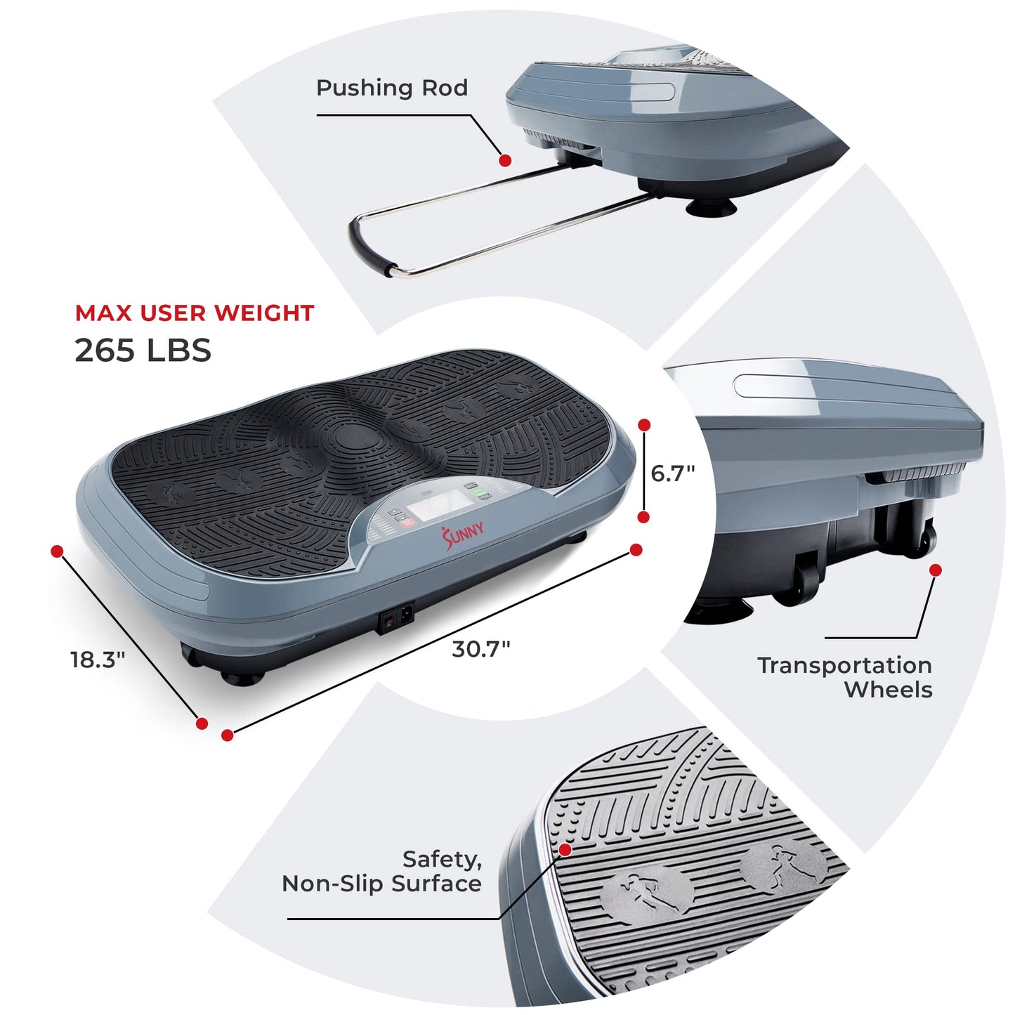 Sunny Health and Fitness Vibration Plate for Weight Loss