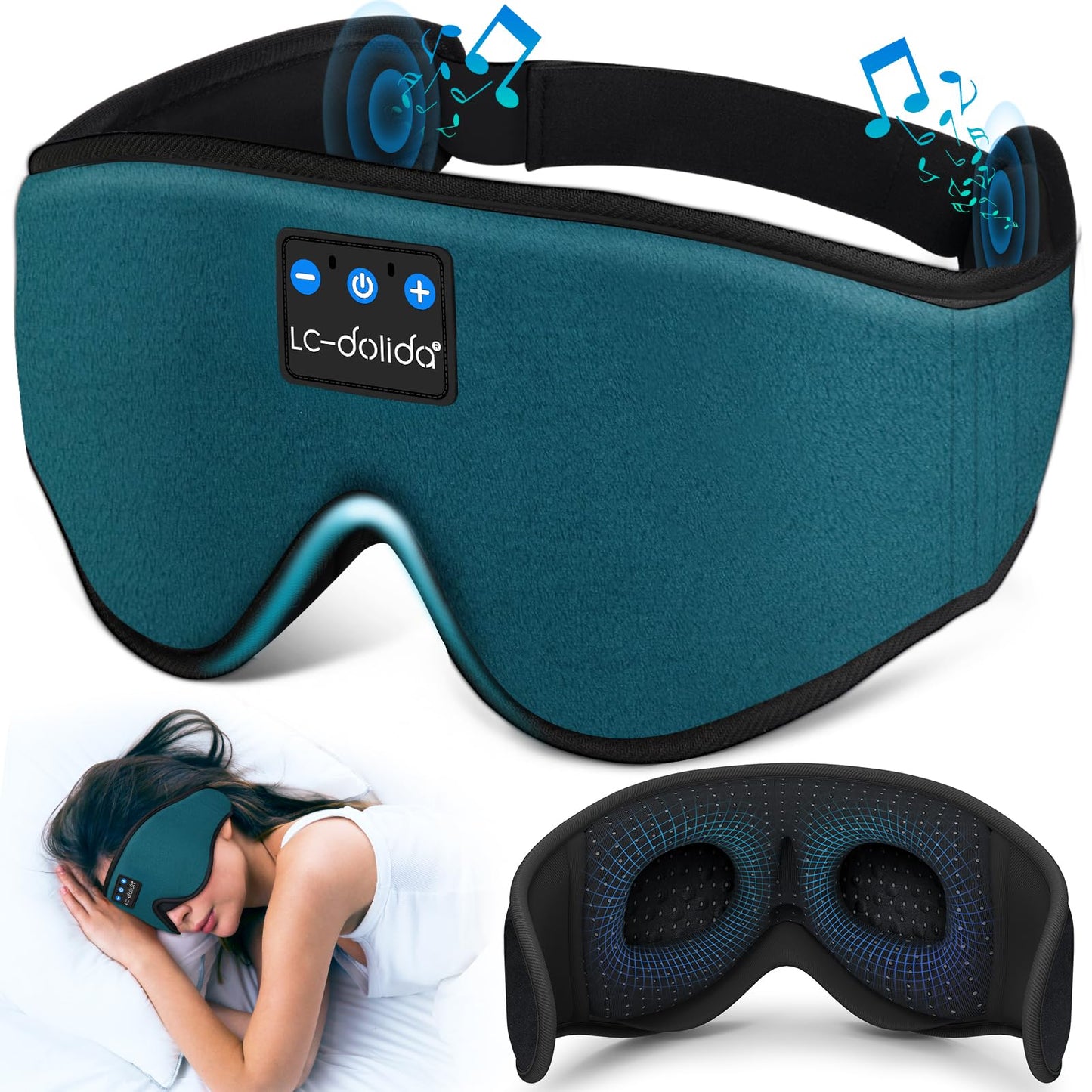 Sleep Headphones Bluetooth Eye Mask for Side Sleepers